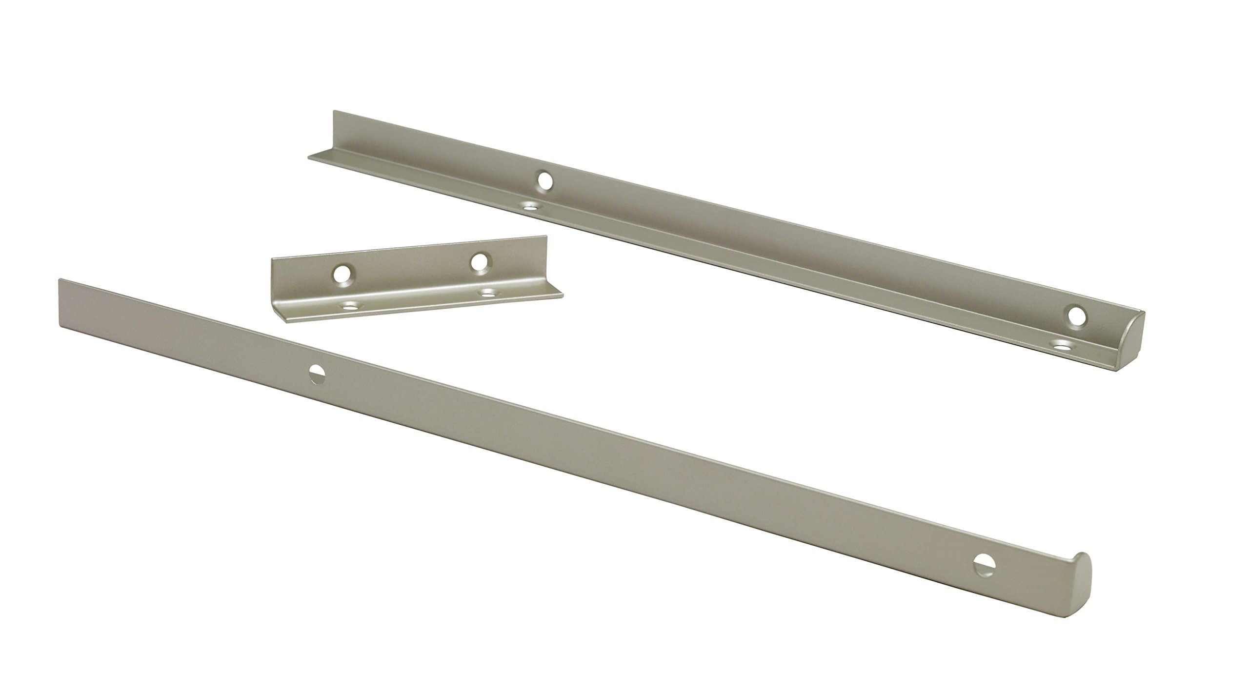 SuiteSymphony Top Shelf Support Bracket Kit, Add On Accessory, Shelf Hardware Set, for Top Shelf, Satin Nickel