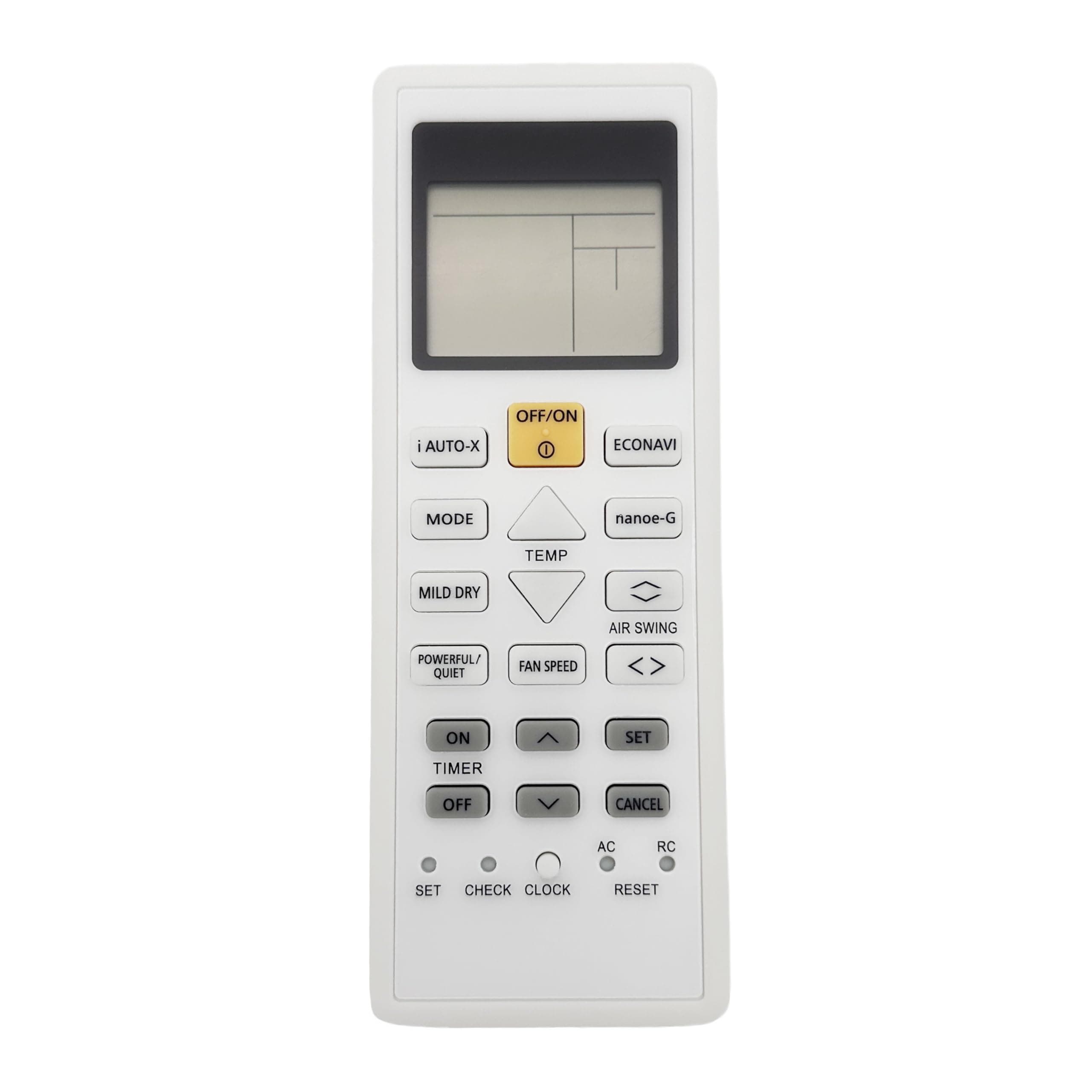 Replacement Compatible for Panasonic Air Conditioner AC Universal Remote for A75C03420 A75C00370 A75C00510 A75C01990 A75C12670 (Only Display in Celsius, Can't Change to Fahrenheit)