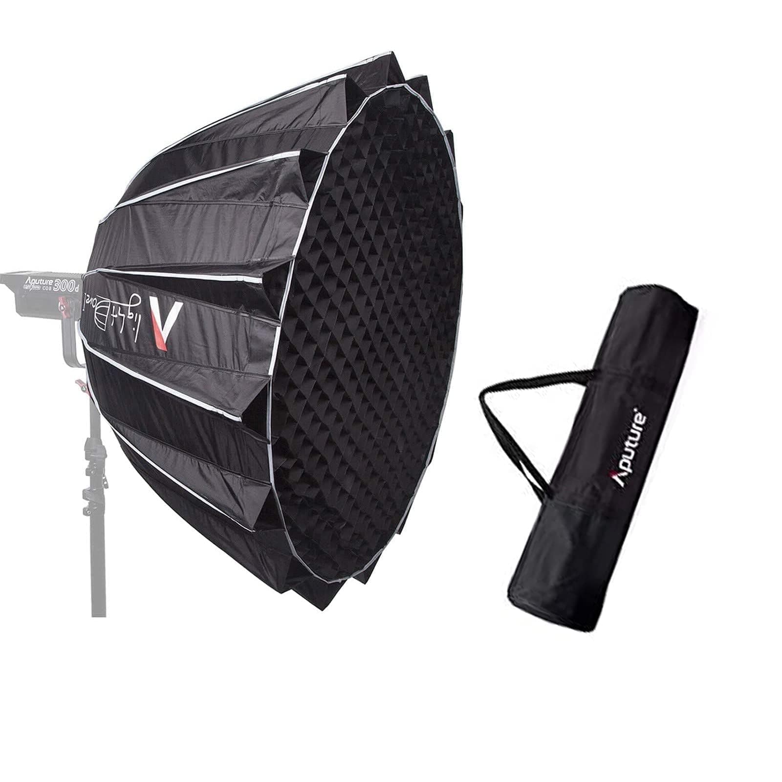 Aputure Light Dome III Studio Reflector Softbox with All-New Quick-Folding Design Bowens Mount with Diffuser Honeycomb Grid Gel Holder Carry Bag- 3ft (90cm) Quick-Setup Softbox