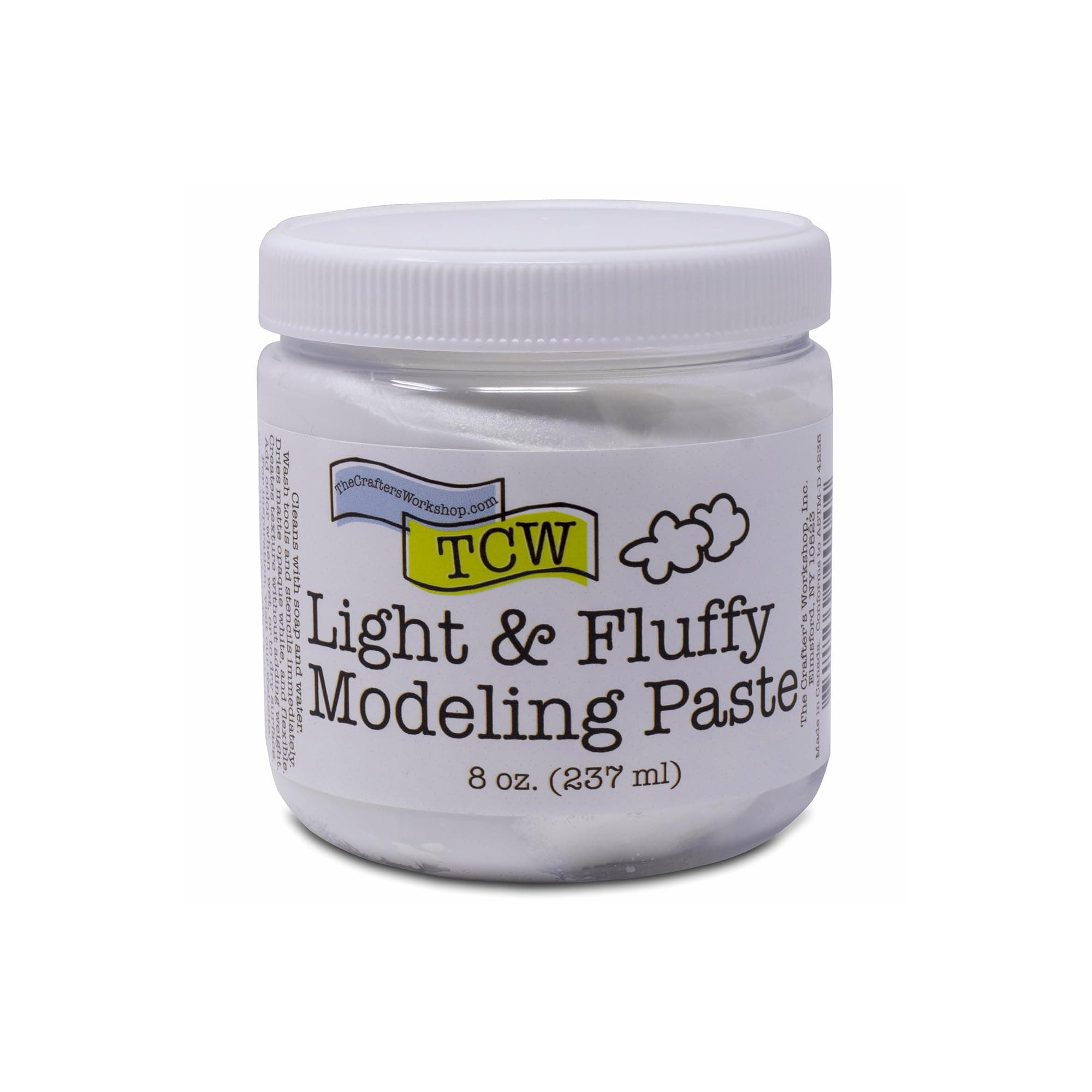 The Crafter's Workshop Modeling Paste for Textured Art - Dimensional Paste for Stenciling, Acrylic Painting - Boutique Quality, 8 oz Jar