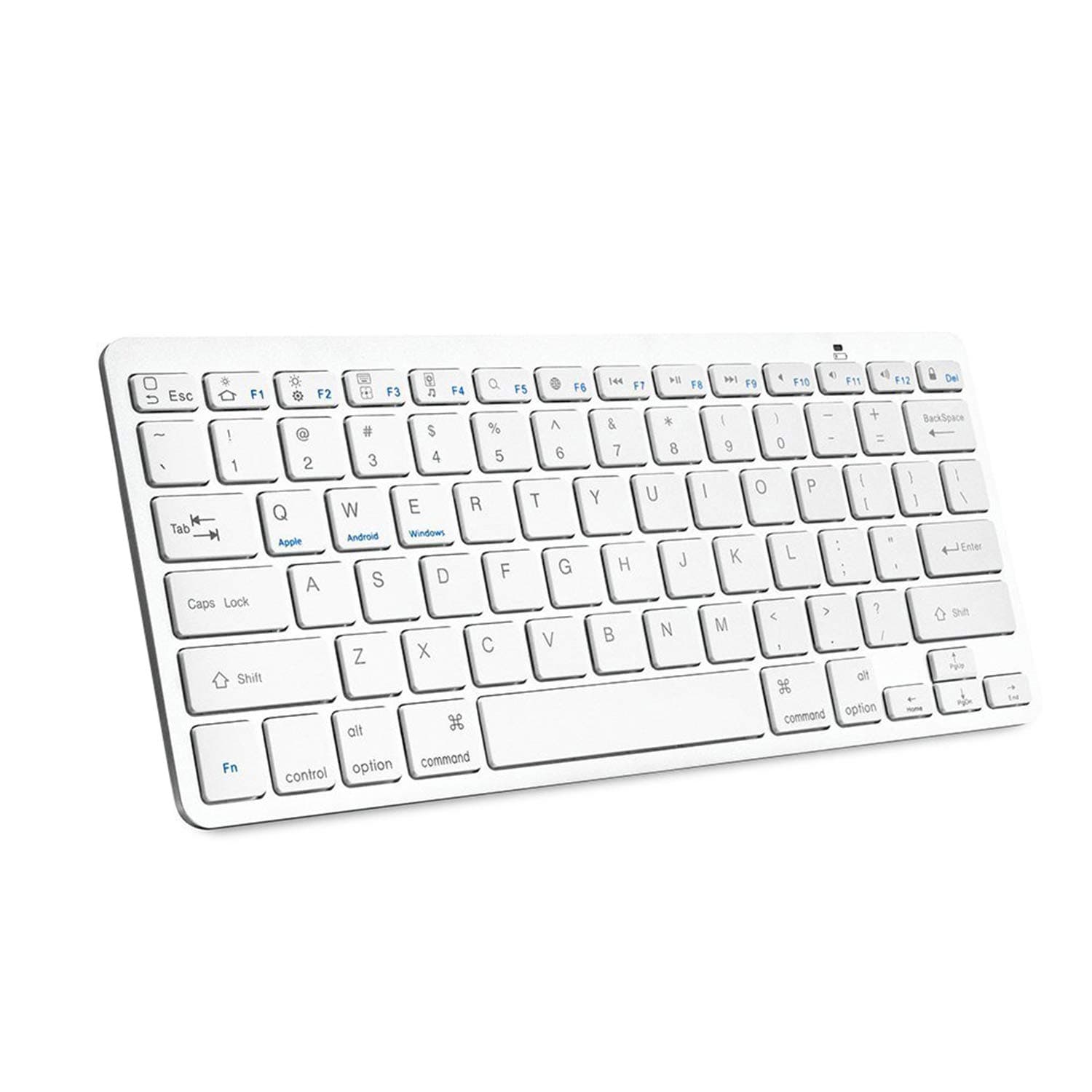 HXMJ Bluetooth Keyboard,Ultra-thin Wireless Bluetooth 3.0 Keyboard,Universal Use for iPhone/iPad Air/iPad Pro/iPad Mini/Mac,Windows,PCs,Smartphones and Tablets (Silver)