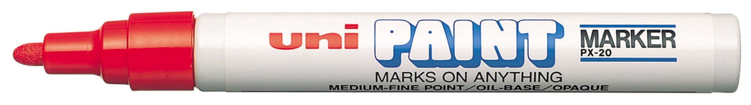 uni Paint Marker Bullet Tip Medium Point Px20 Line Width 2.2-2.8mm Red Ref 9001924 [Pack 12]