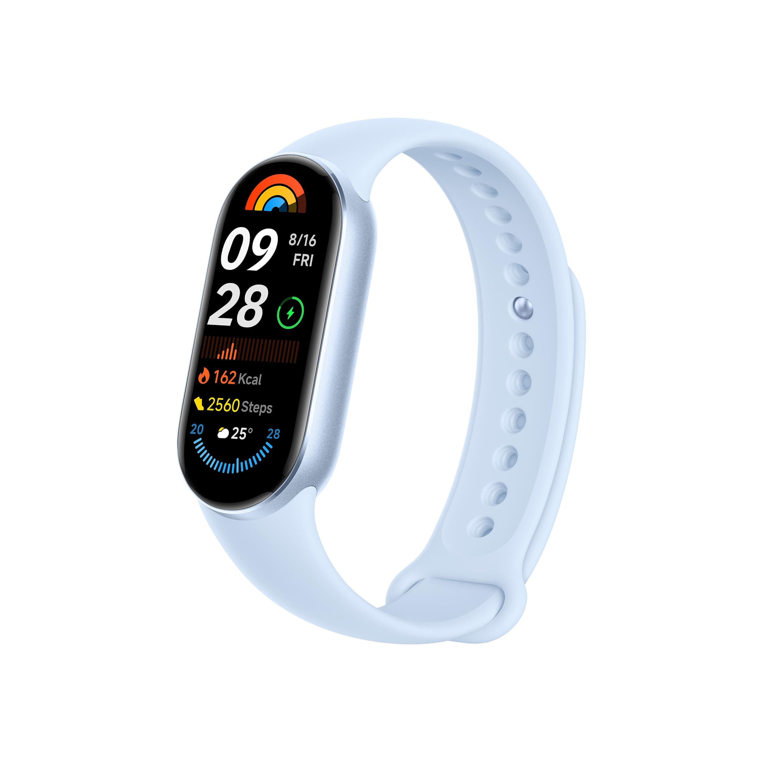 Smart Band 9 Global Version (2024) 1.62" Amoled Display | 233 mAh Battery | up to 21 Days of Battery Life | Over 150 Workout Modes | BT 5.4 | 50M Water Resistant -Arctic Blue