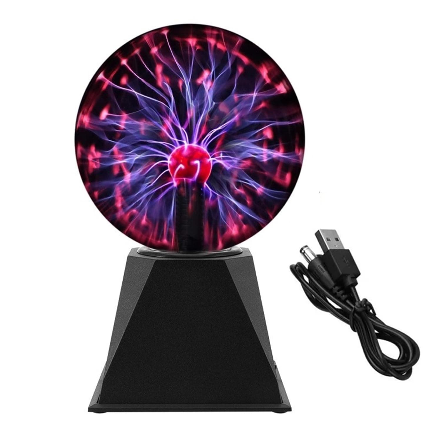 Plasma Ball Touch Sensitive Nebula Sphere Globe Novelty Light Toy for Decorations/Kids/Bedroom/office (B)