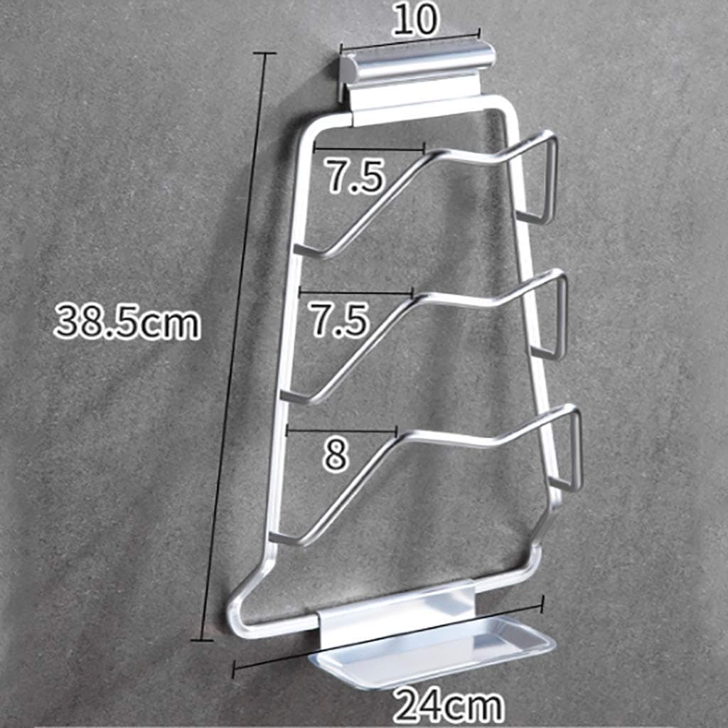 Kitchen storage and organization Pot Holder Wall-Mounted Kitchen Rack Free Punch Storage Rack With Lid Lid Cutting Board Cutting Board Rack Hanger For Kitchen Standing shelf units (Size : 24cm)