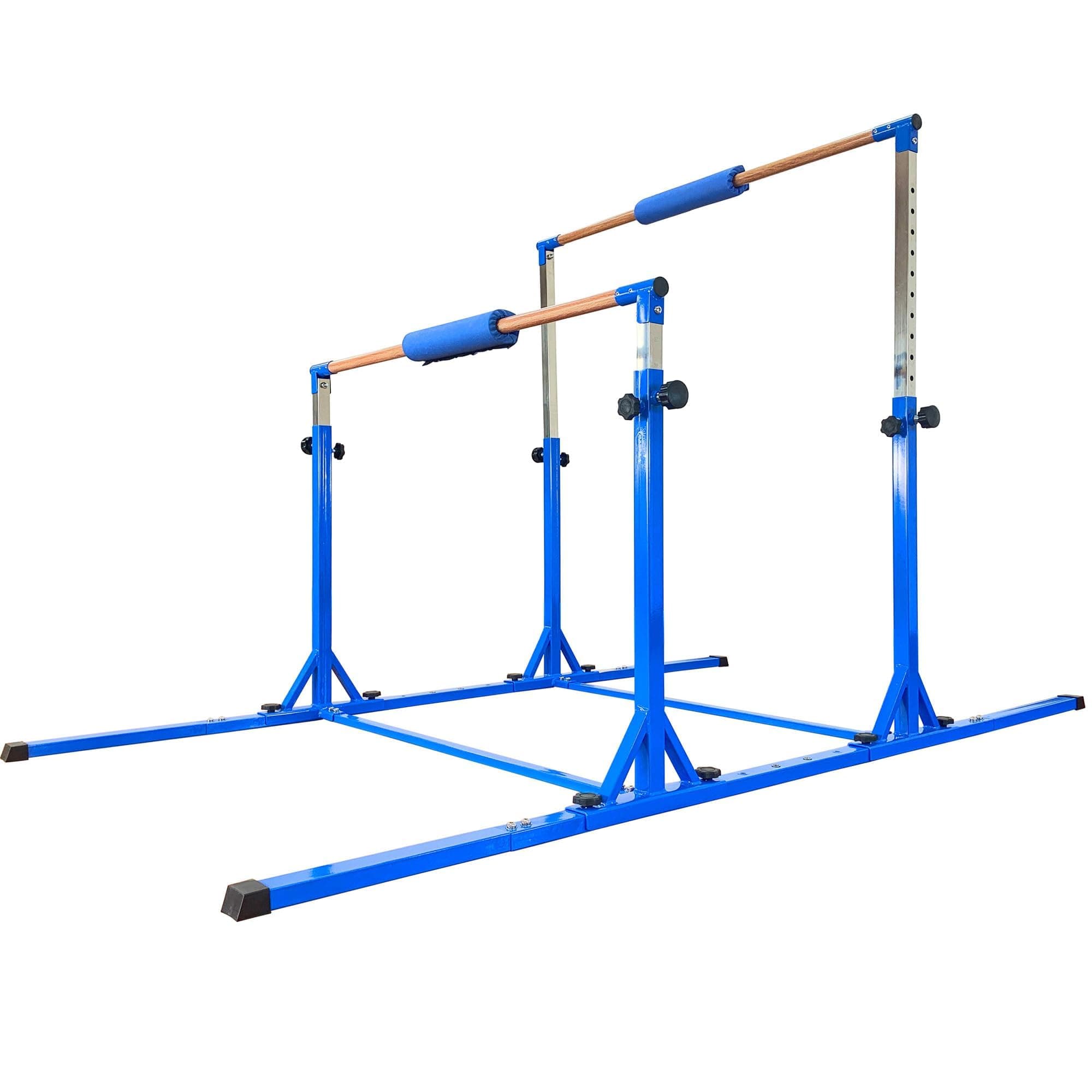 Gymnastics Double Horizontal Bars 3Play Parallel Bars Uneven Bars Gymnastics Training Kip Bar with 304 Stainless Steel Regulating Arms & Fiberglass Rail for Indoor Outdoor Home Club Use