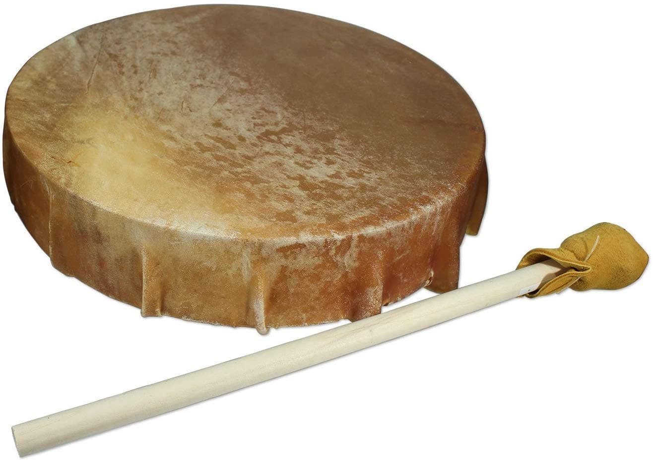 Native American Style 15 in. Elk Hide Frame Hand Drum