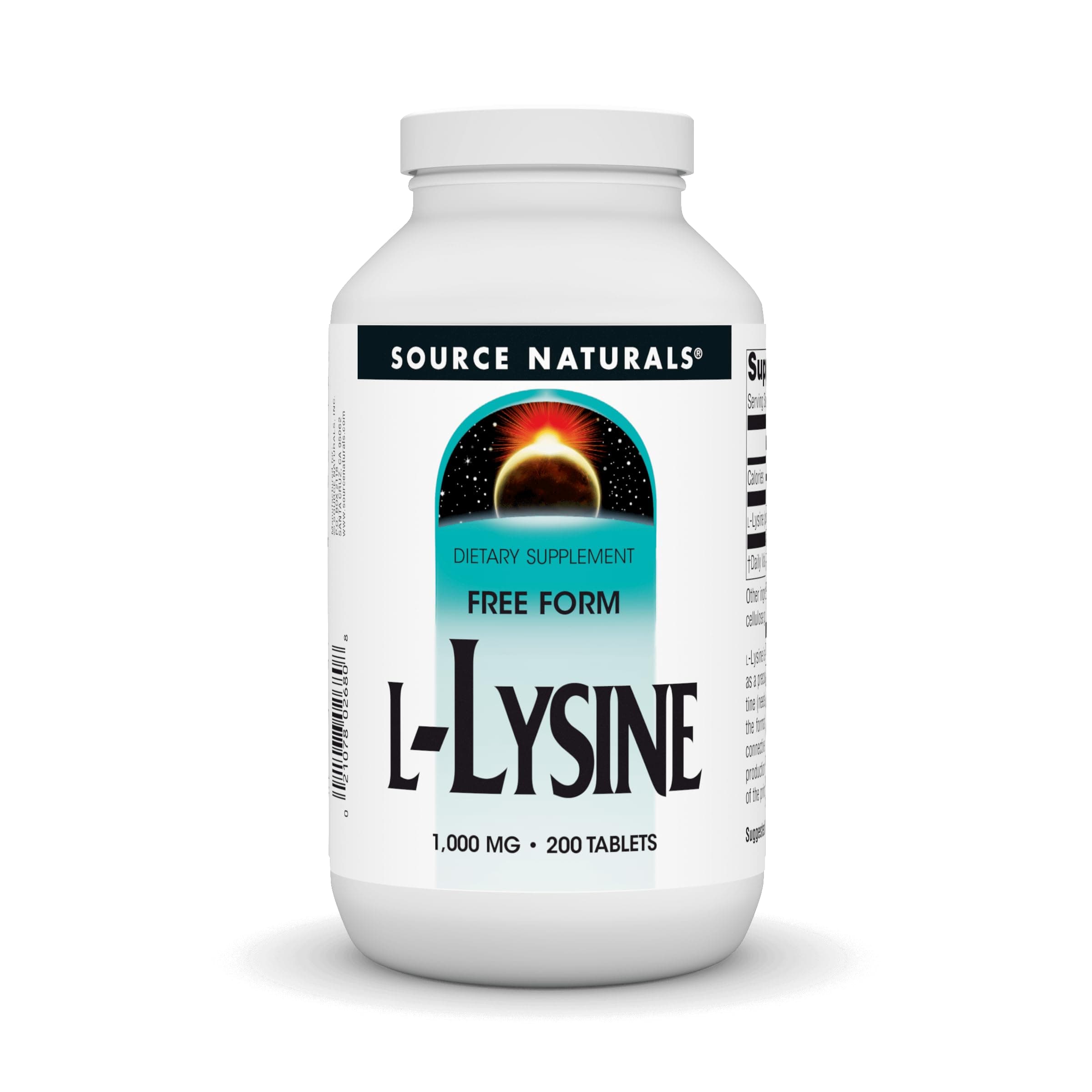 L-Lysine 200 Tablets, 1000 mg