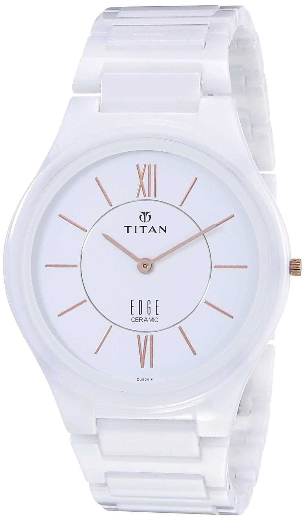 Titan Edge Ceramic White Dial Analog Ceramic Strap watch for Men-NS1696QC04/NT1696QC04