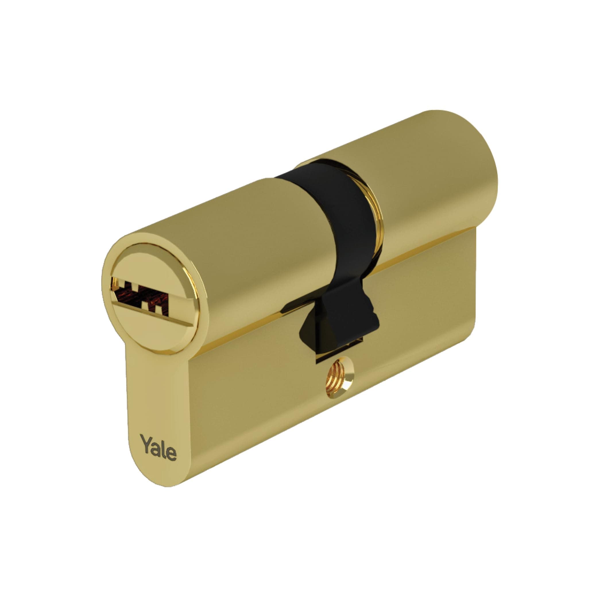 2000 Plus Euro Profile Cylinder with Reversible Key, High-Security 10-Pin Patented Lock, Anti-Pick, Drill, and Pull Protection, 5 Keys with Security Card, Polished Brass, 10-2902-4040-00-0211