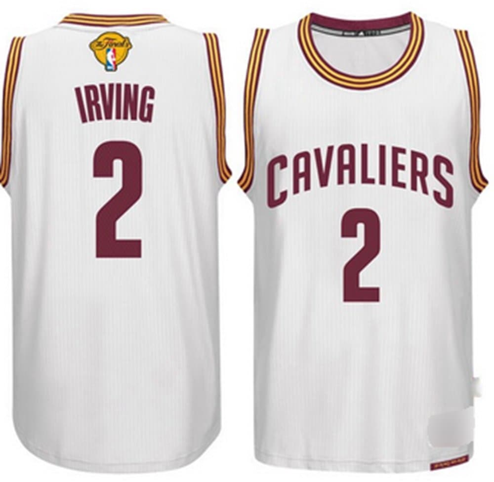2016 Final Cavaliers 2 Kyrie Irvin Swingman Customized White men`s Jersey SIZE L
