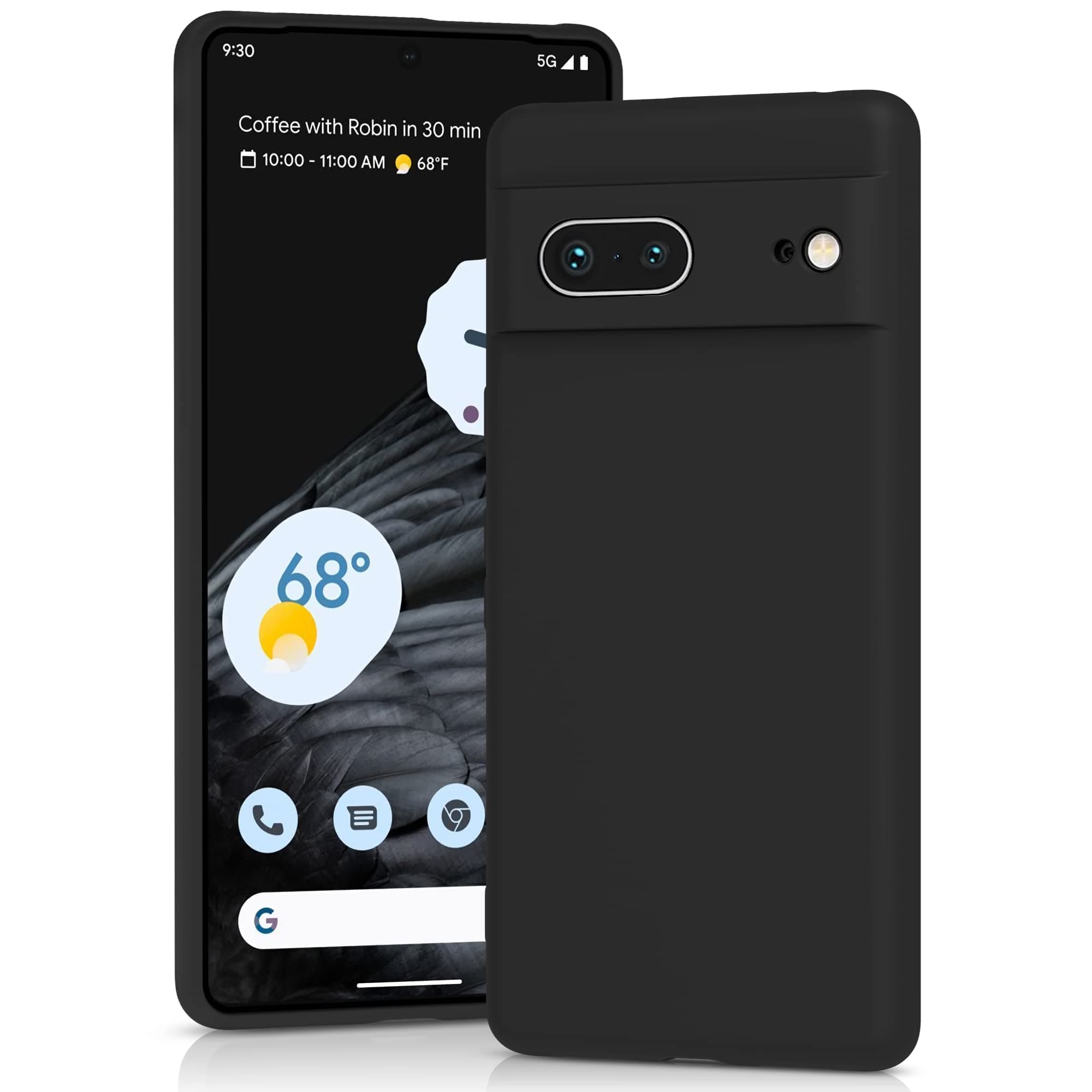 Google Pixel 8 Case Cover, Camera Protection Ultra Slim Soft TPU Silicone Matte Shockproof Bumper Cover for Google Pixel 8 5G Black
