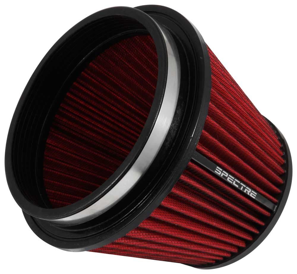 Spectre Universal Clamp-On Air Filter: High Performance, Washable Filter: Round Tapered; 6 in (152 mm) Flange ID; 6.219 in (158 mm) Height; 7.719 in (196 mm) Base; 5.219 in (133 mm) Top, SPE-HPR9886