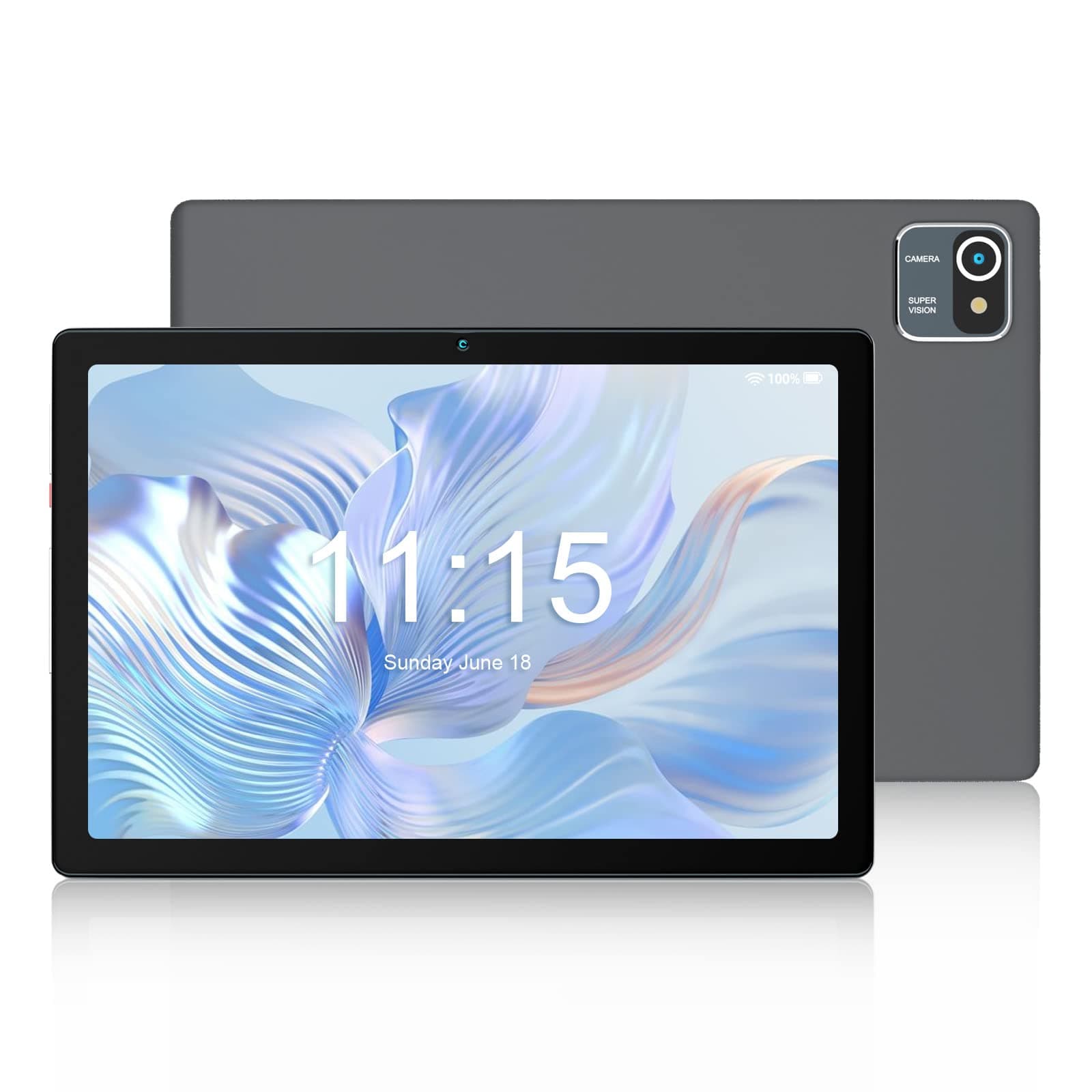 Tablet 10 inch, Android 13 Go Tablet with 6GB(2+4) RAM + 64GB ROM, Quad Core Processor, 1280 * 800,Dual Camera,5000mAh Battery, WiFi Tablet - Grey