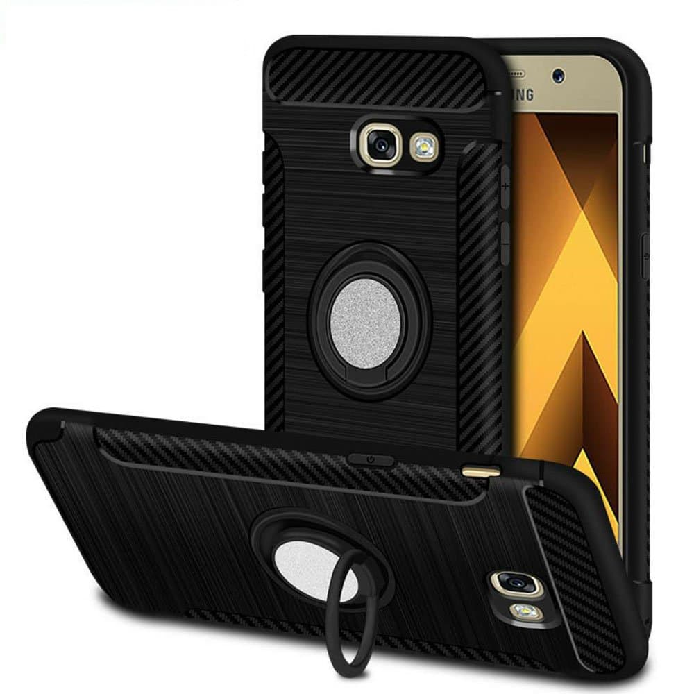 Samsung Galaxy A5 2017 Case,Ring Kickstand Case Soft Cover 360 Degree Rotating Case for Samsung Galaxy A5 2017 (Black)