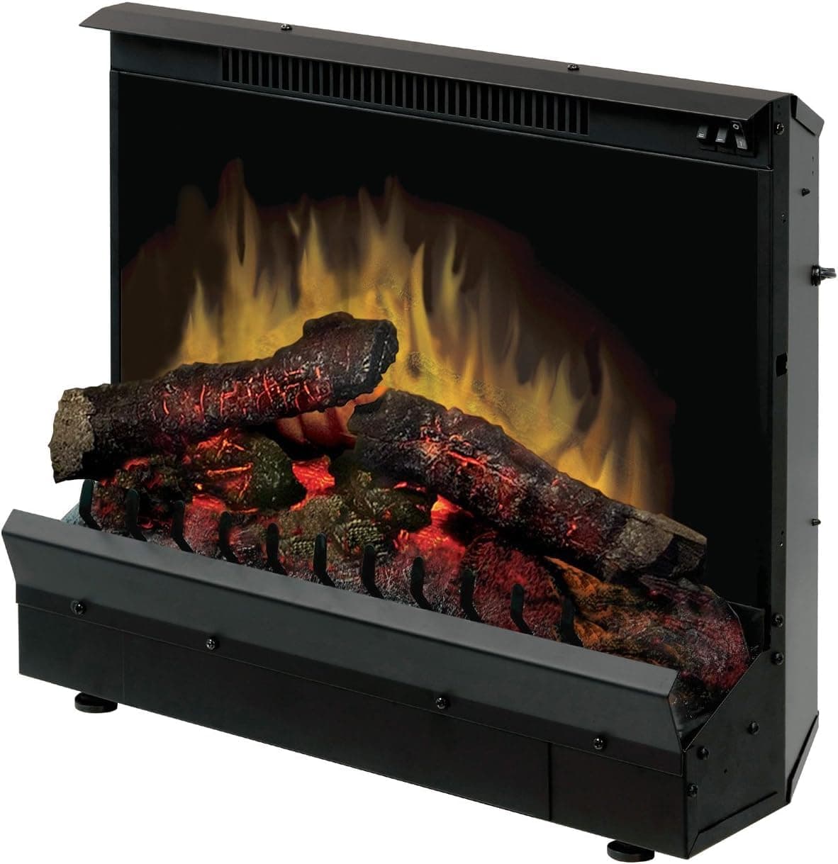 DFI Series 23" Log Set Electric Fireplace Insert with Remote (Model: DFI2310), 4695 BTU, 120 Volt, 1375 Watt, Black