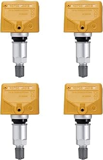 TPMS Tire Pressure Monitoring System Sensor 40700-JA01B 407001AA0B 40700JA01C Compatible with 2006-2012 Nissan Altima Versa Quest Pathfinder GT-R Infiniti M35 M45 315MHZ 4PCS(Yellow)