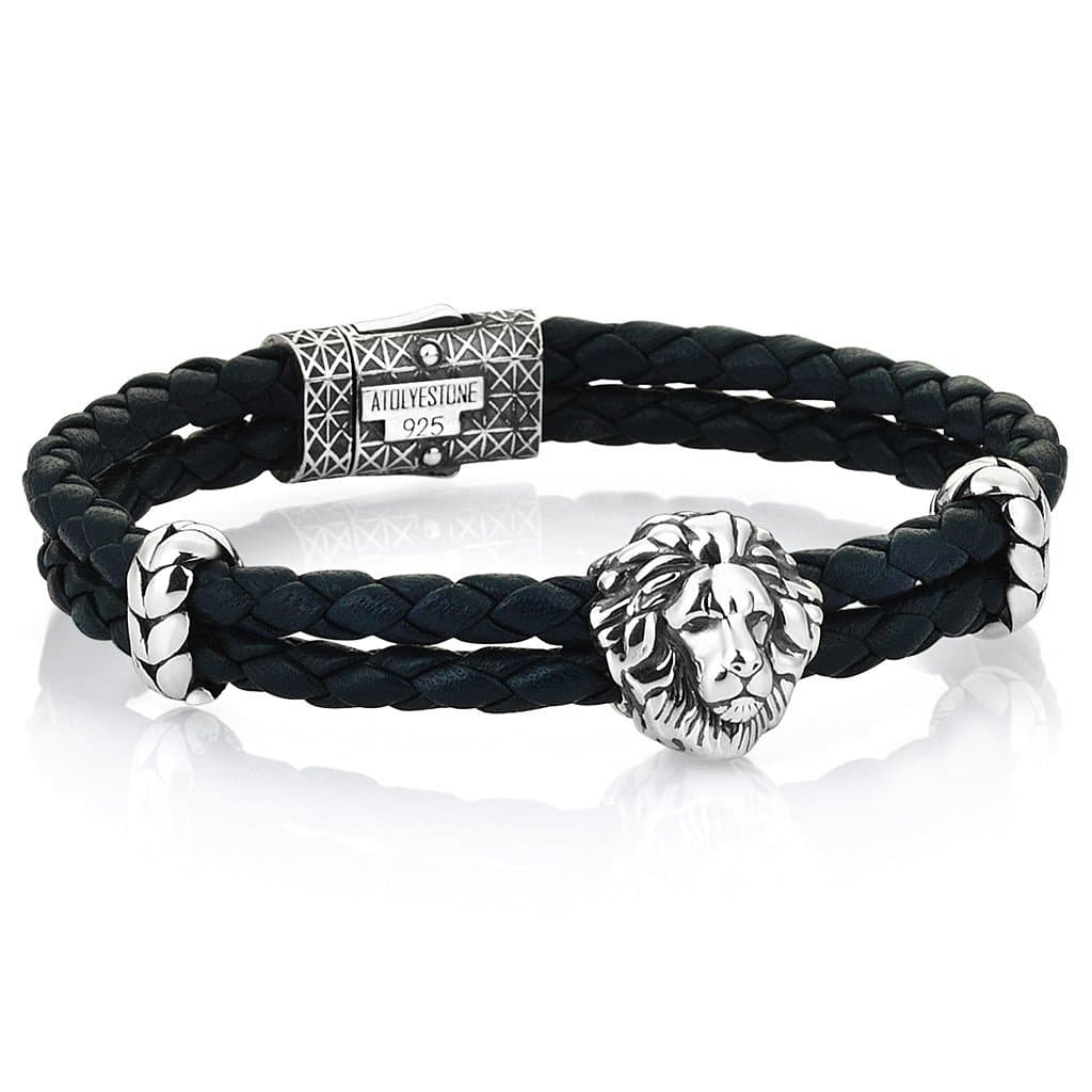 Nappa Leo Bracelet - Oxidised Silver