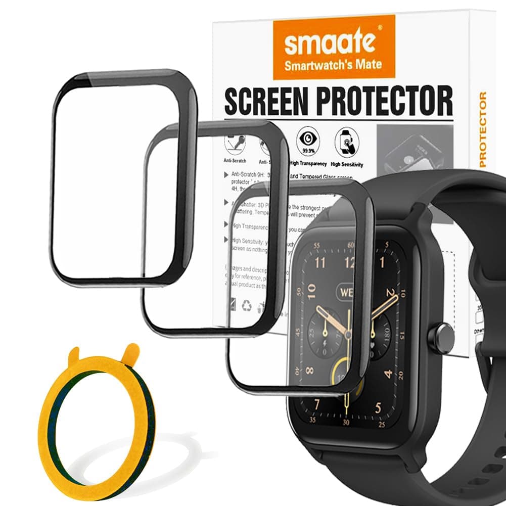 3D Screen Protector Compatible with IDW13 1.8” of Woneligo Amzhero TOOBUR, VRPEFIT, Konitee, Gydom, IDW19 of MILOUZ, and IDW15 of Fitpolo TMHAI 1.8" VERYFIT Smart Watch