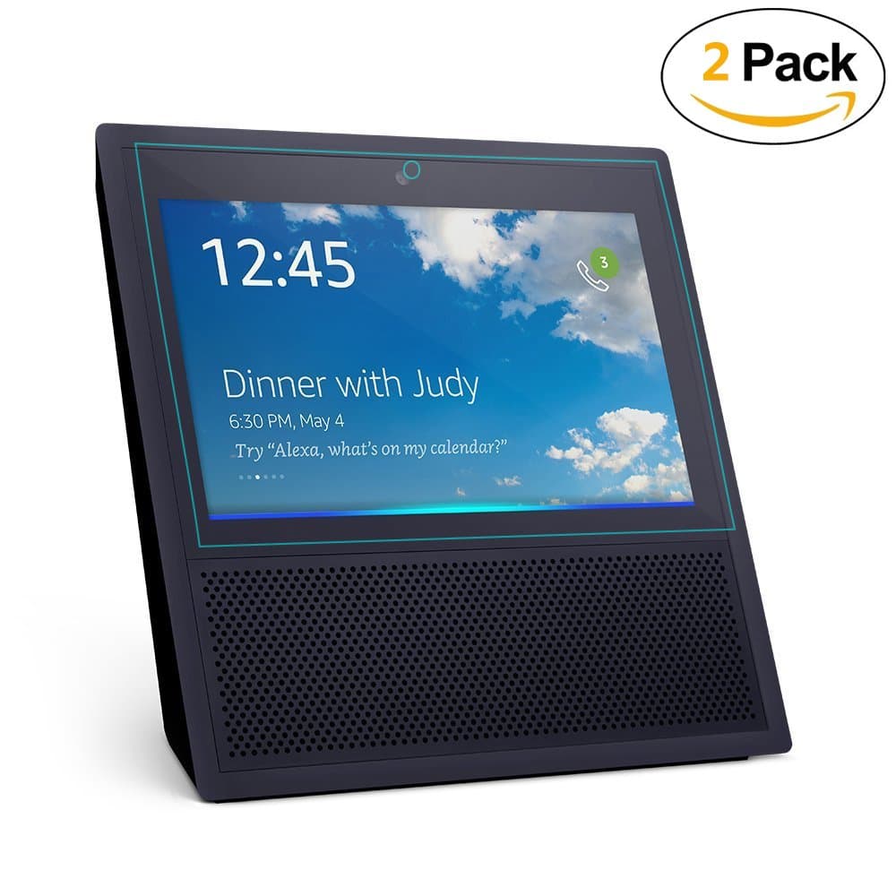 Premium Tempered Glass Screen Protector for Amazon Echo Show 2 Pack (9H Hardness 0.3mm)