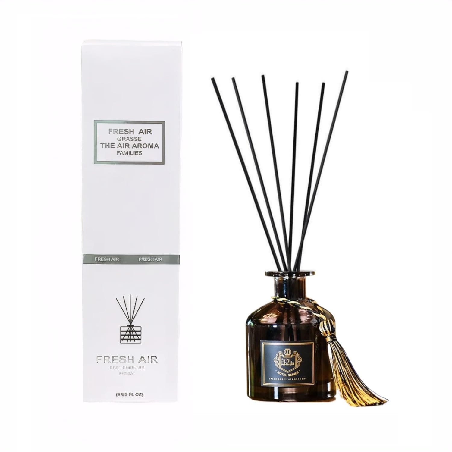 SKY-TOUCH 120ml Reed Diffuser Set : Shangri-La Blended Fragrance Diffuser Air Fresheners Long-Lasting Aromatherapy Diffusers for Home Bedroom Bathroom Office Decor (10% Conc)