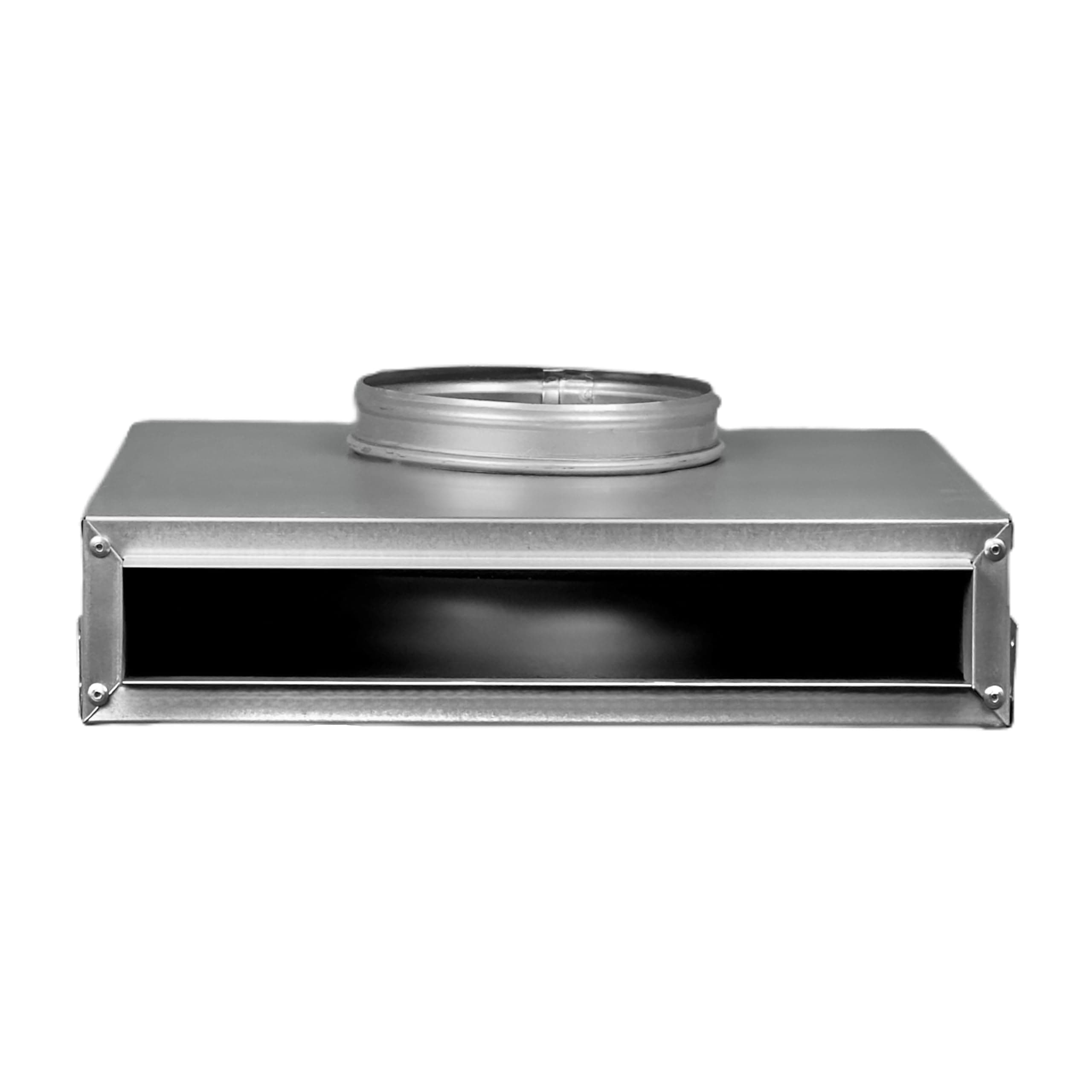 BUILDMART - 12" Plenum Box for [12" Linear Slot Diffuser - (1 Slot) Single Slot] Premium Insulated Galvanized Sheet Metal Plenum Box for Heating and Cooling - Texas Buildmart