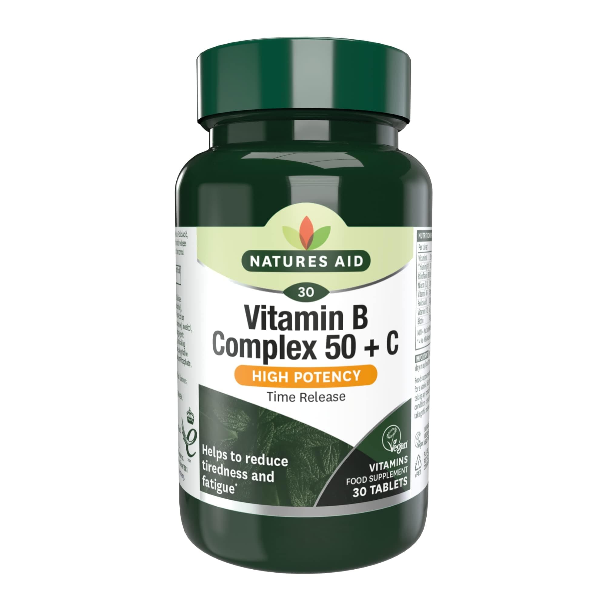 Natures Aid Vitamin B Complex 50 C 30 Tablets