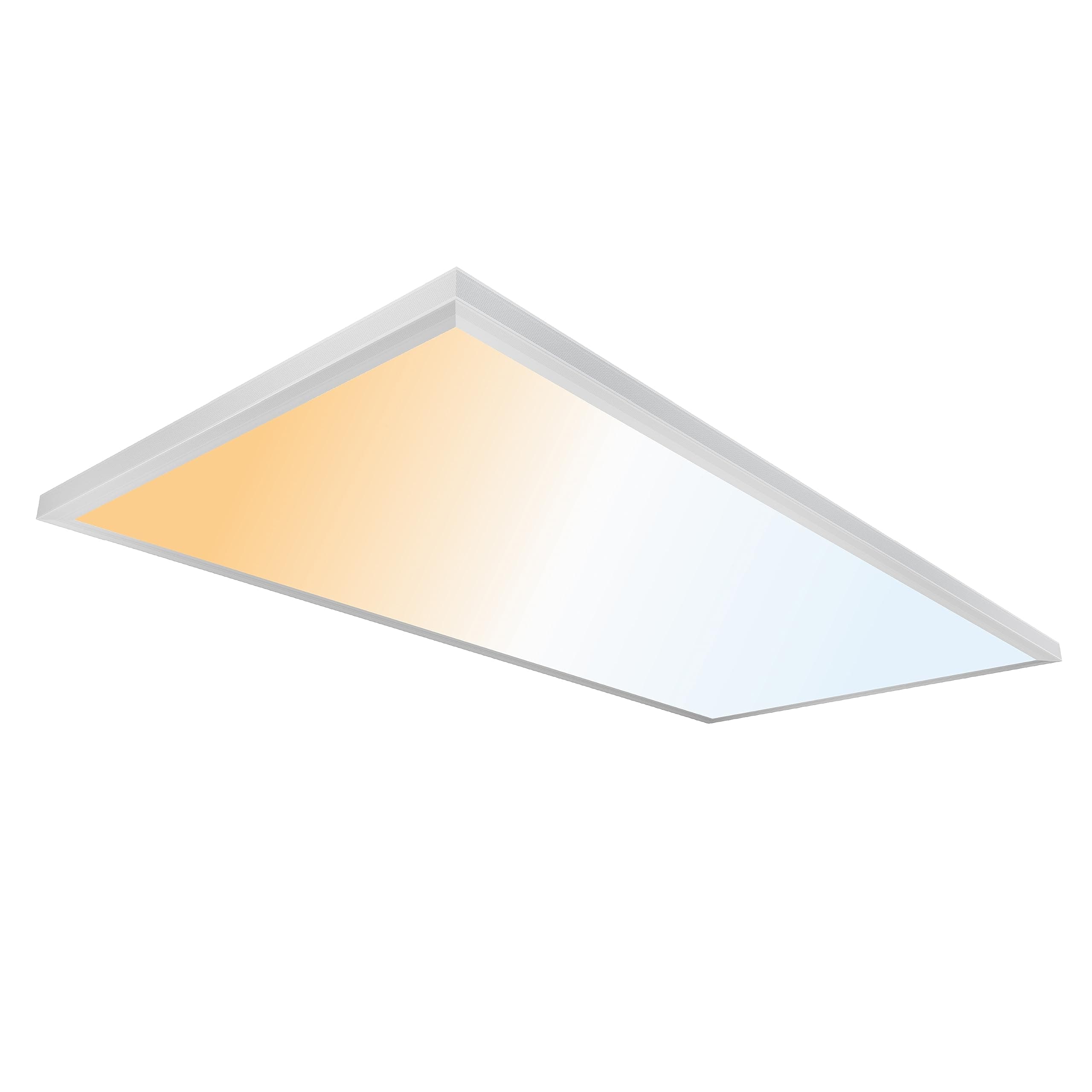 Ultralux LED Panel Light - Surface Mount LED Ceiling Light Panel for Home and Office Use - Triac Dimmable, Flicker-Free Slim Light with Adjustable Color Temperature - (2x4ft, Matte White)