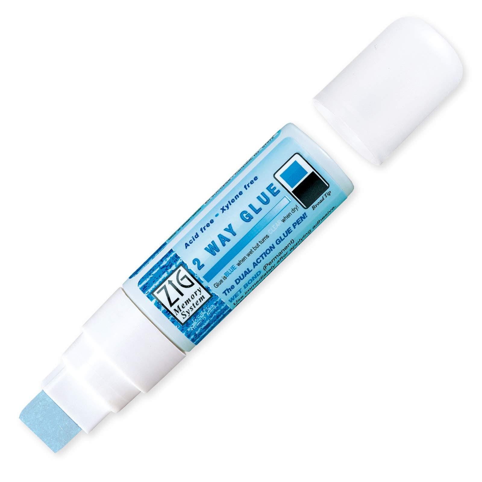 Zig Memory System Two Way Glue Pen, Carded, Jumbo Tip