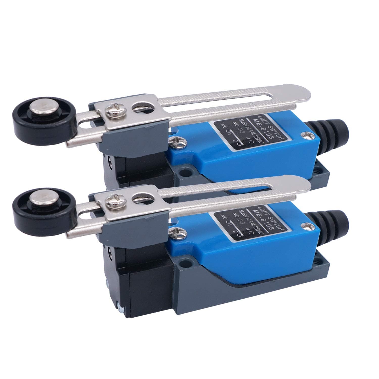 2Pcs ME-8108 Adjustable Roller Lever Arm Limit Switch NC-NO CNC Mill Router