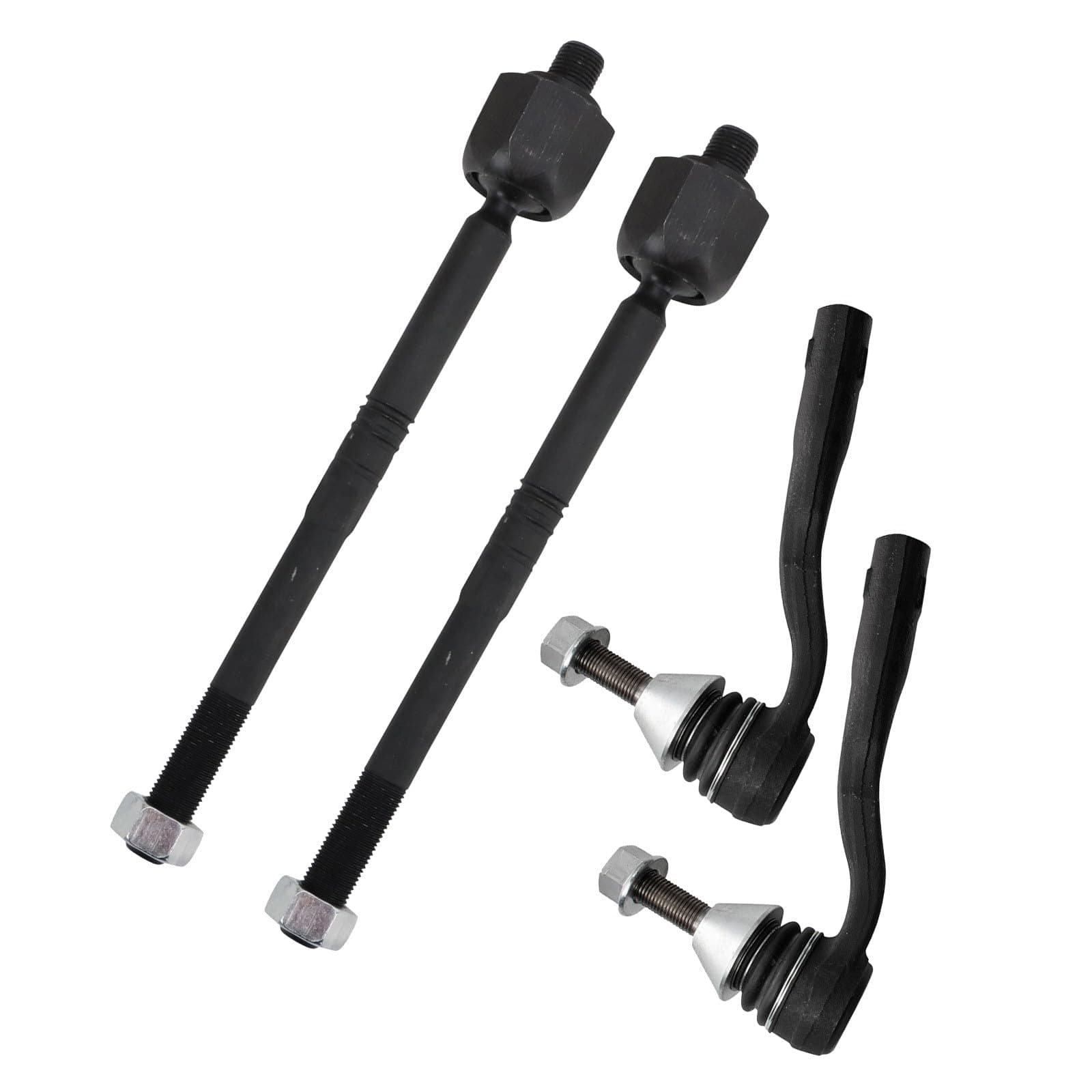 TRQ Inner and Outer Driver and Passenger Side Tie Rod Set 4 Piece Compatible with 12-15 Mercedes-Benz ML350 12-14 ML550 12-15 ML63 AMG 13-16 GL450 16-18 GLE350 17-19 GLS450