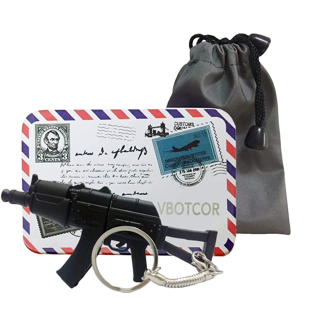 Cartoon USB 2.0 Flash Drive Memory Thumb Stick Date Storage Jump Pendrive Cute Funny Gun Shape with Key Chain for Computer Laptop Novelty Gift AK47 32GB