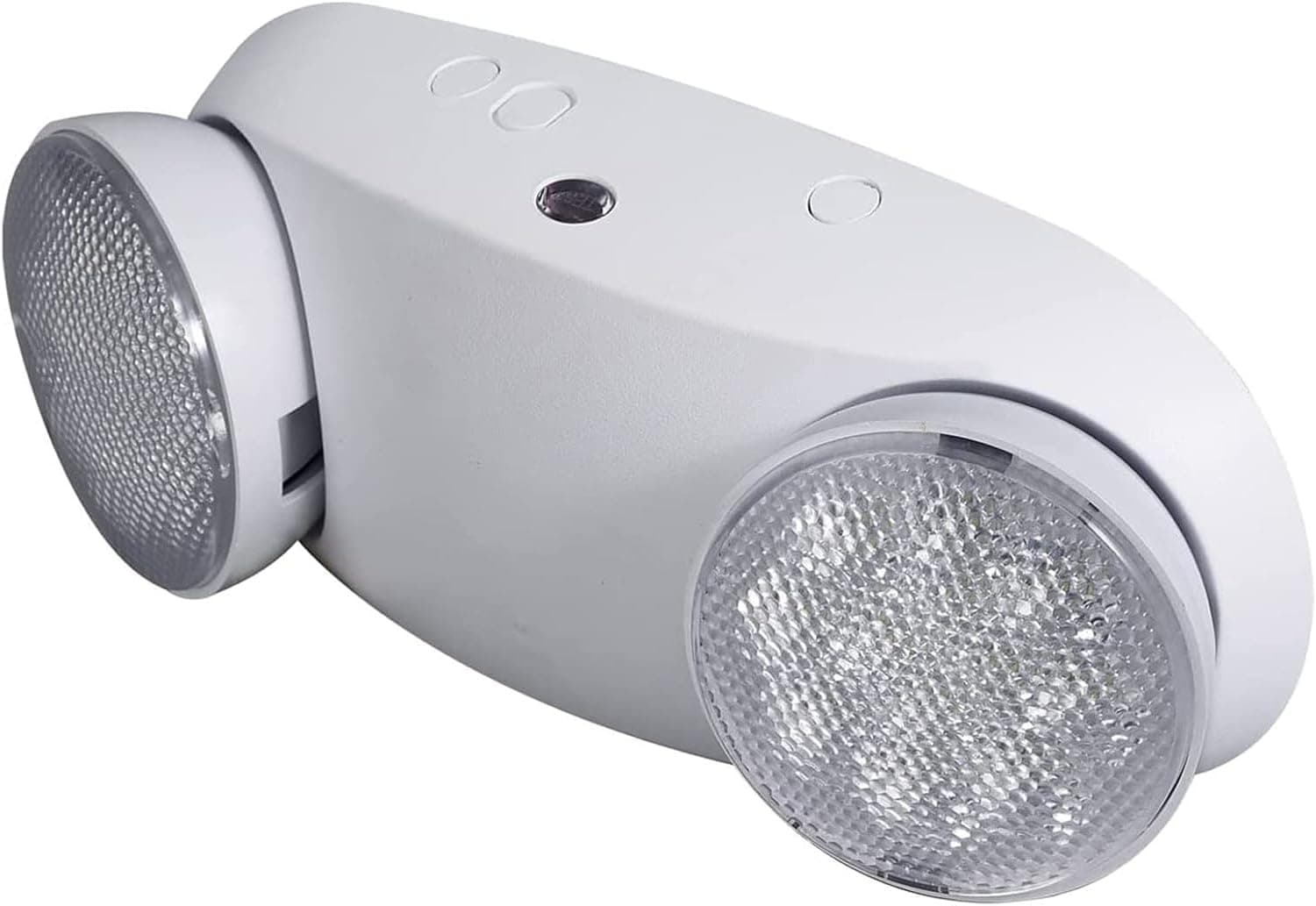 OSTEK LED Emergency Exit Light with 2 Adjustable Head Flood Lights, Emergency Lights for Business, 90min Backup Battery, Fire Resistant 120-277V (UL 94V-0) (1pack)