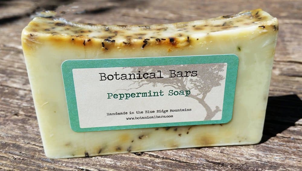 Botanical Bars Handmade Peppermint Soap Bar 4.5 oz