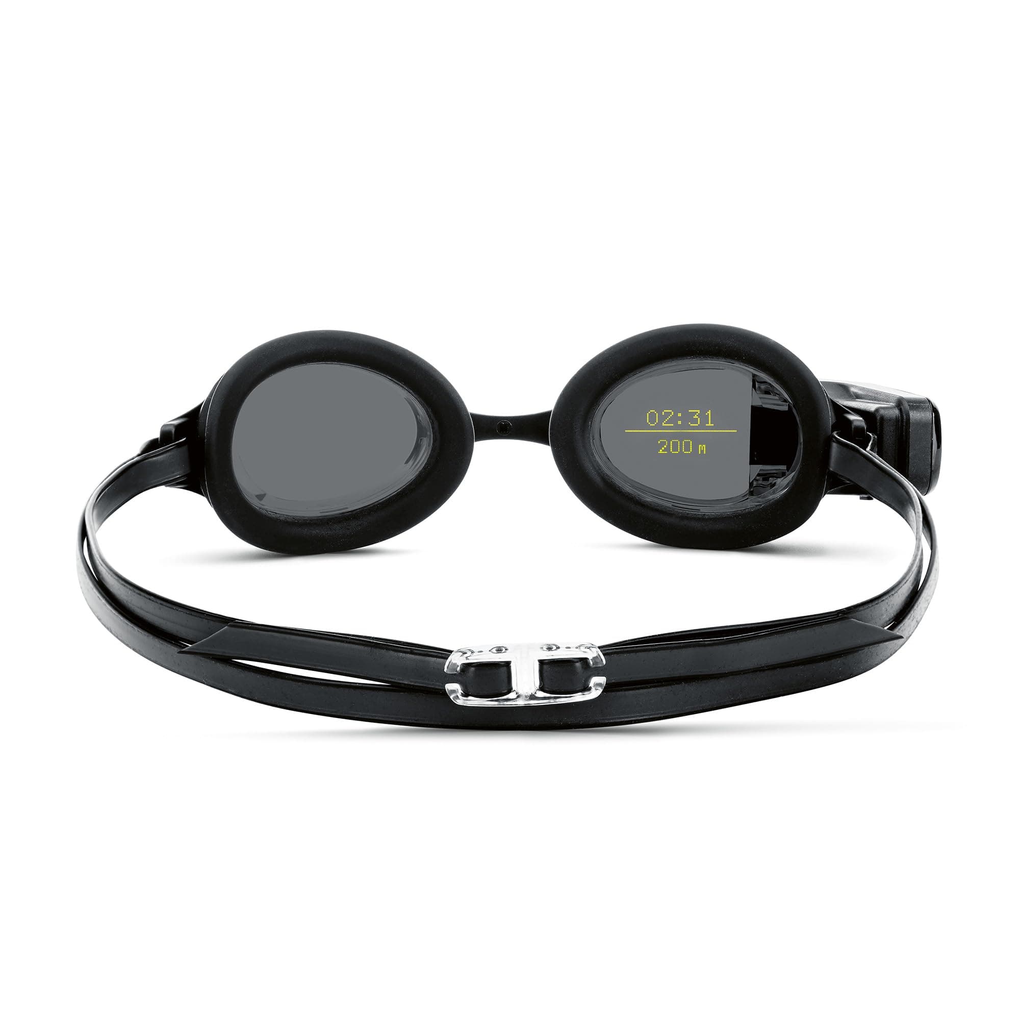 FORM Swim Goggles, Activity Tracker with See-Through Smart Display Built into Premium Anti-Fog Swimming Goggles, Silver Mirrored