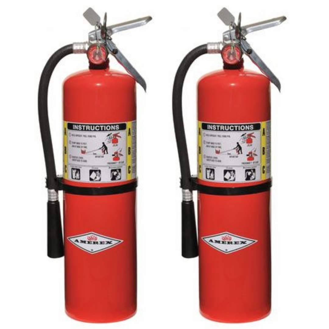 B456 Wall Mount ABC Dry 10 lb. Fire Extinguisher - Set of 2