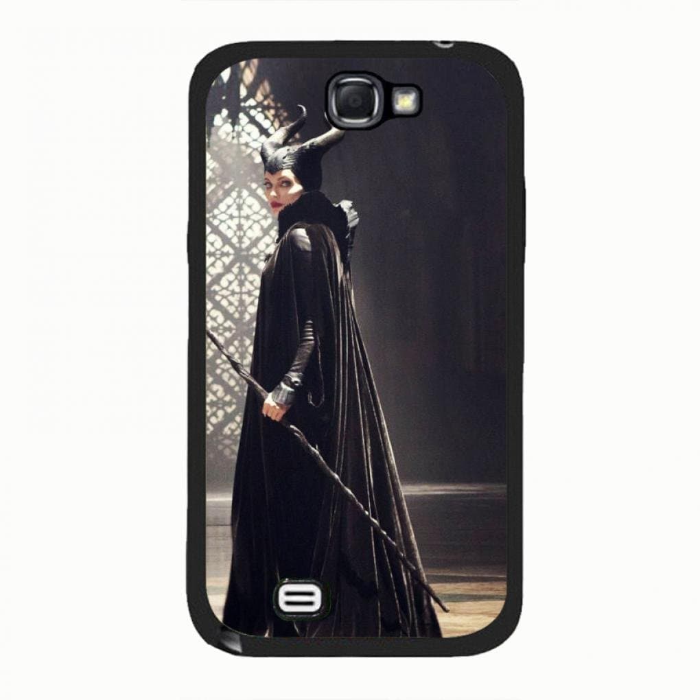 Cool Maleficent Samsung Galaxy Note 2 Case,Maleficent Phone Case Black Hard Plastic Case Cover For Samsung Galaxy Note 2
