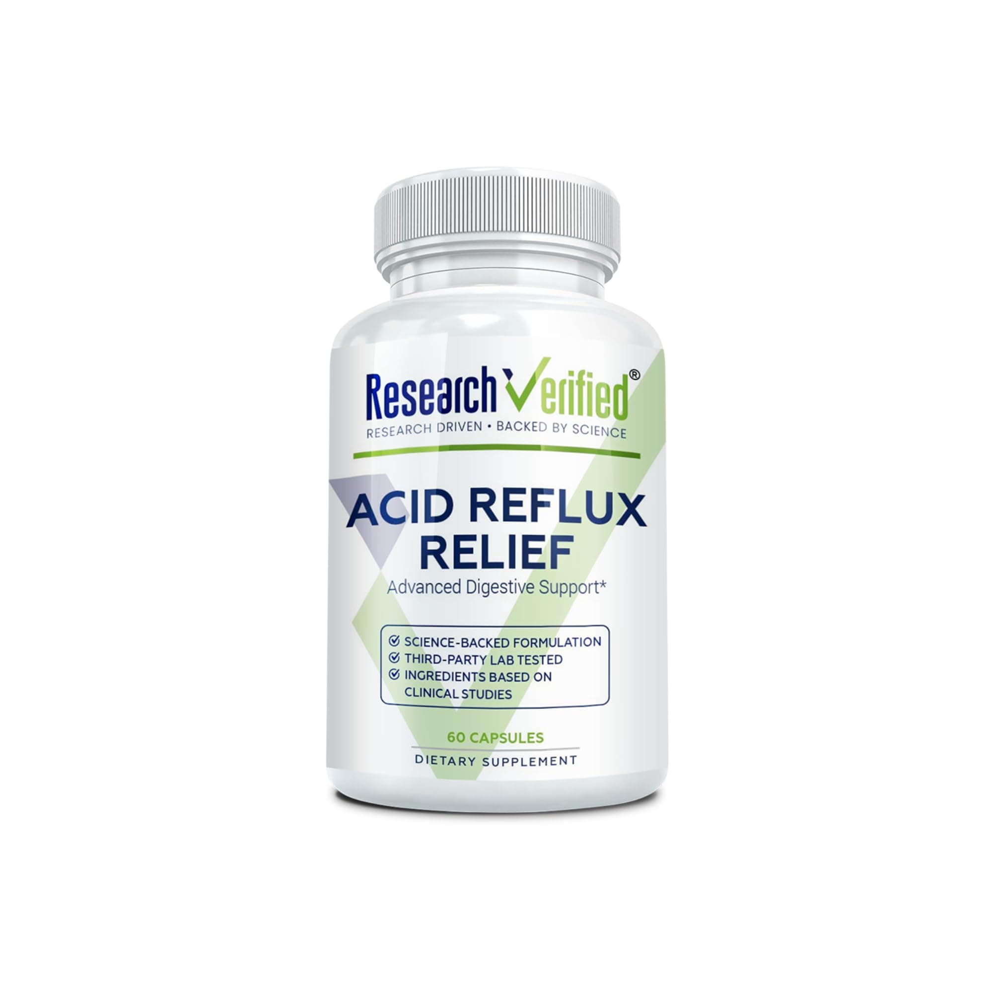 Research Verified Acid Reflux Relief - Soothe GI Problems - Melatonin, 5-HTP, Marshmallow Root - 60 Capsules - Vegan