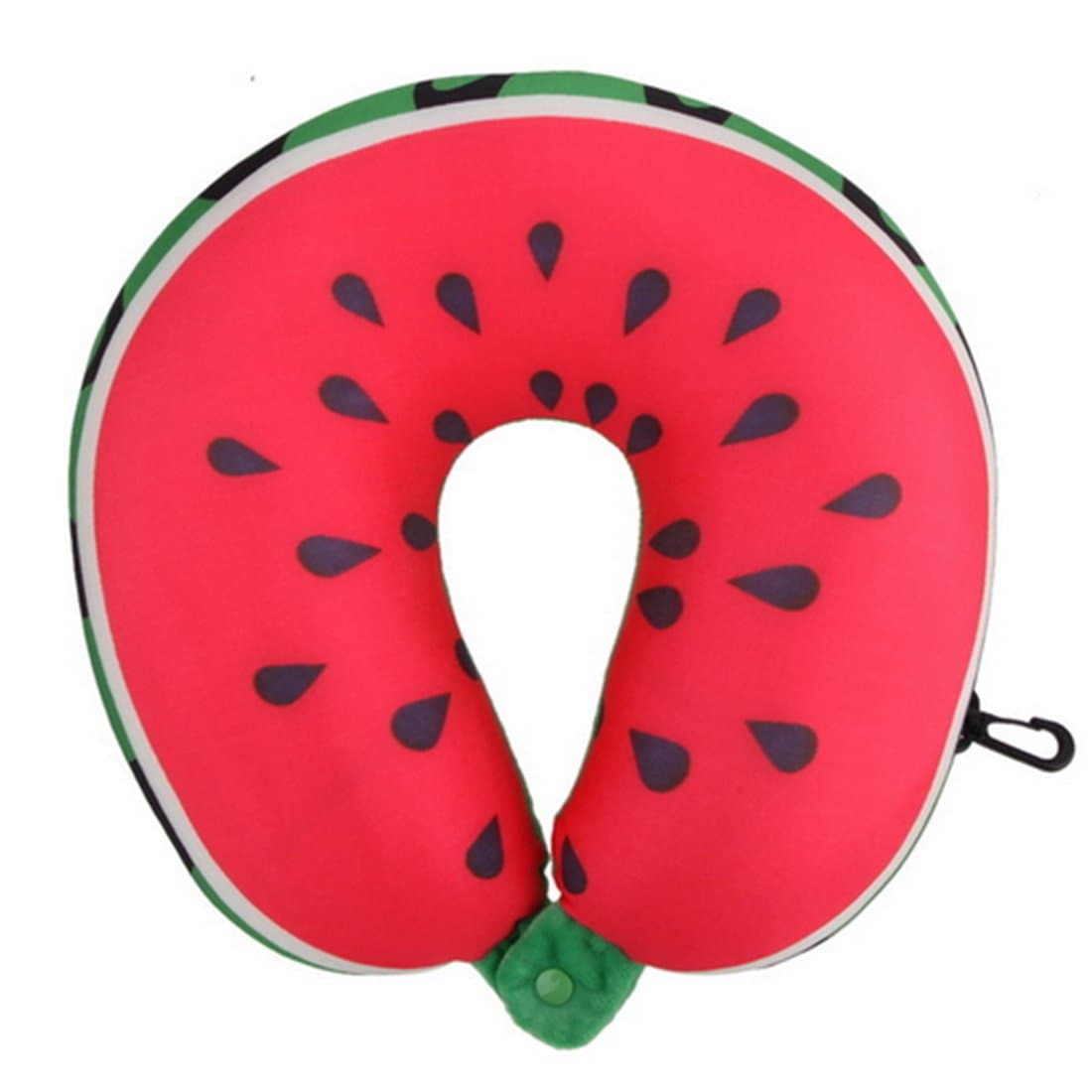 Lommer Fruit U-Shape Pillow, Double Sided Neck Pillow Protect Headrest Travel Soft Cushion - Watermelon