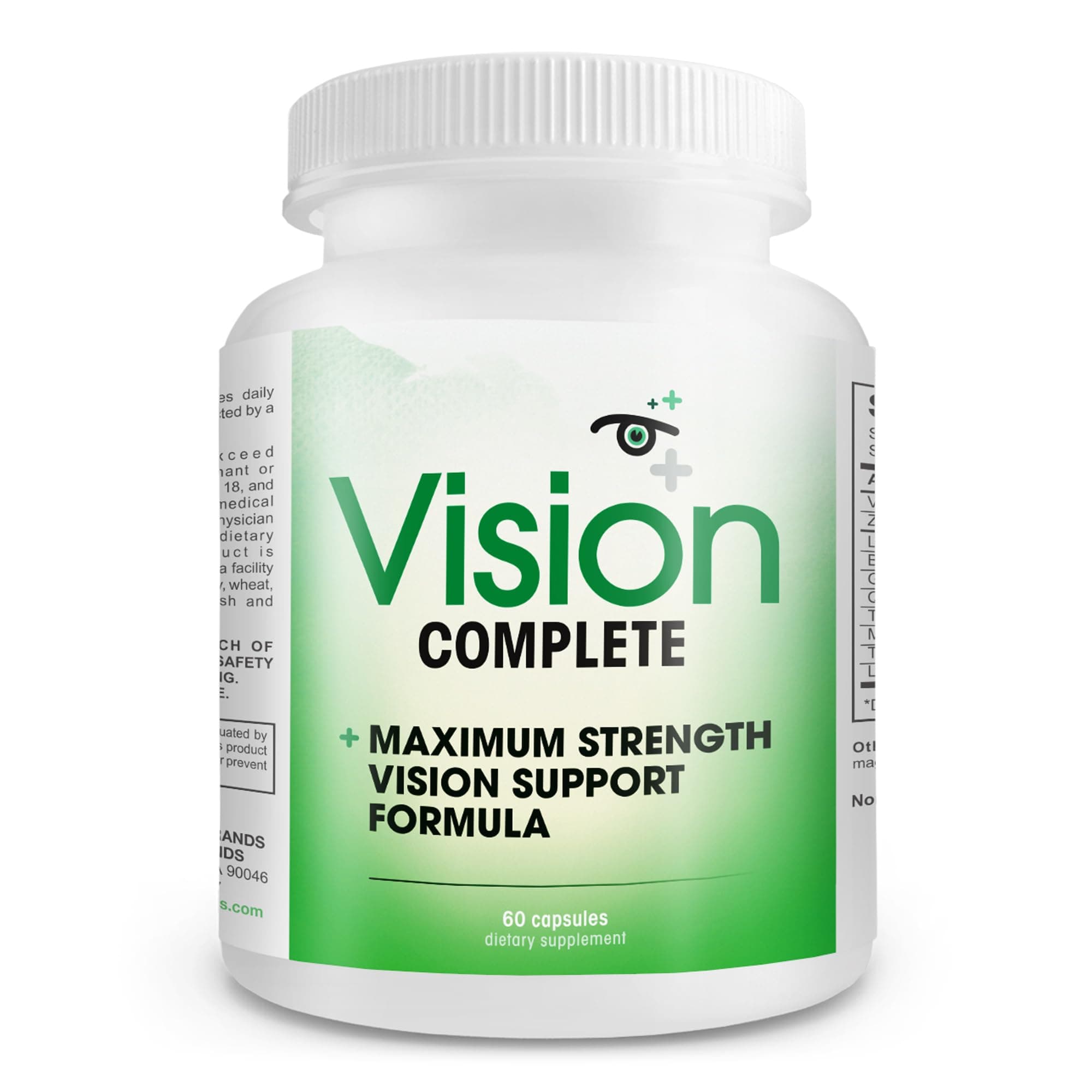 Vision Complete Natural Eye Support Formula Maximum Strength Vision Support Blend of Lutein in One Daily Vision Supplement.