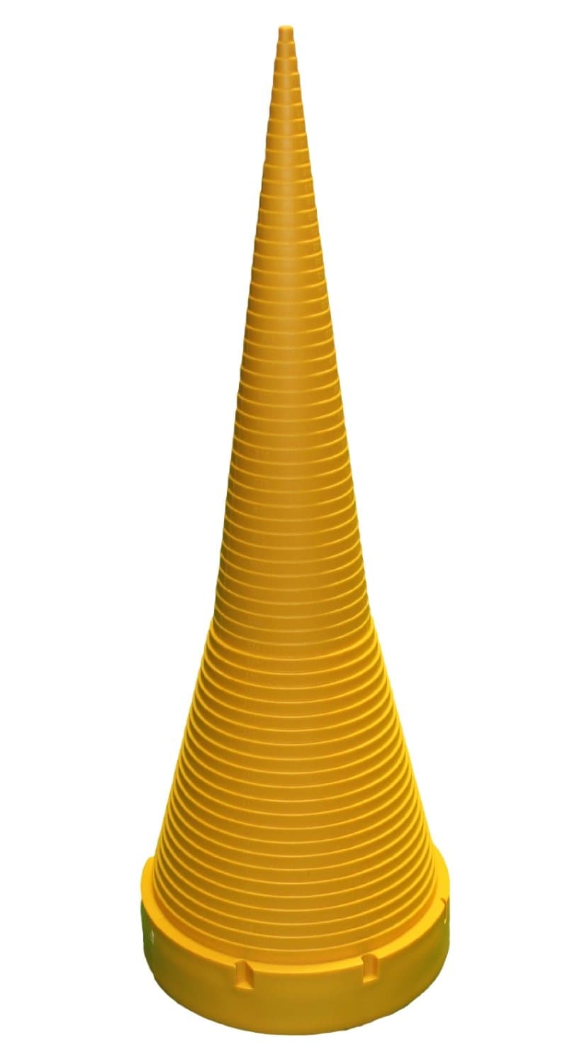 Small Parts - CONE2 O-Ring Sizing Cone, 17 1/2 Inches Tall, Plastic, Yellow