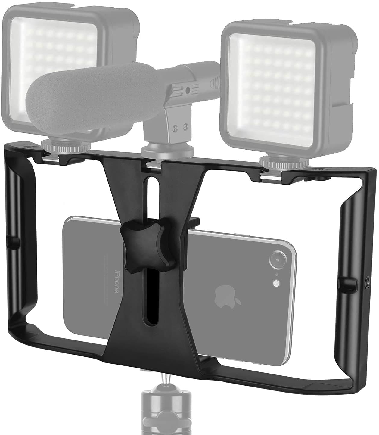 techlife solutions Smartphone Video Rig,Filmmaking Recording Vlogging Rig Case,Phone Movies Mount Stabilizer For Mobile Phone Videomaker Film-Maker Videographer For Iphone 7 Plus Sumsang,Black