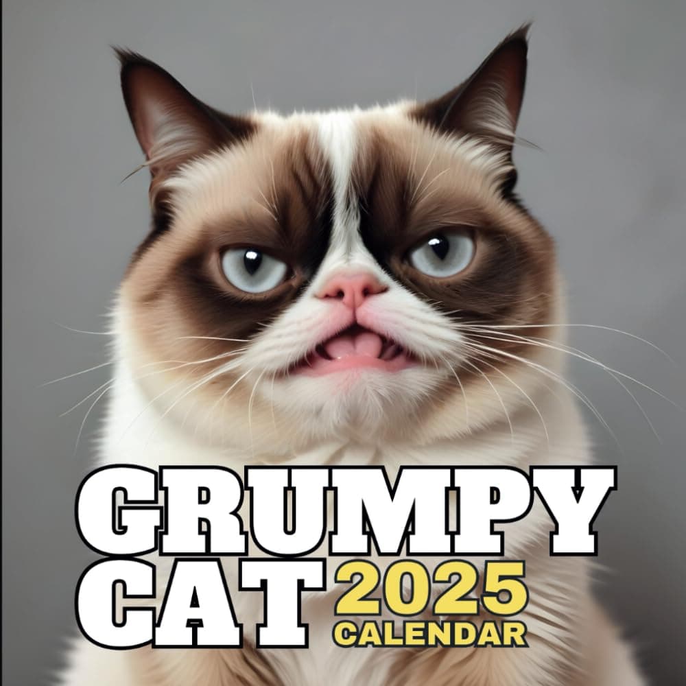 Grumpy Cat Calendar 2025: 12 Months of Grumpy Cat from Jan 2025 to Dec 2025, Square 8.5 x 8.5 Inches Gift For Organizing & Planning