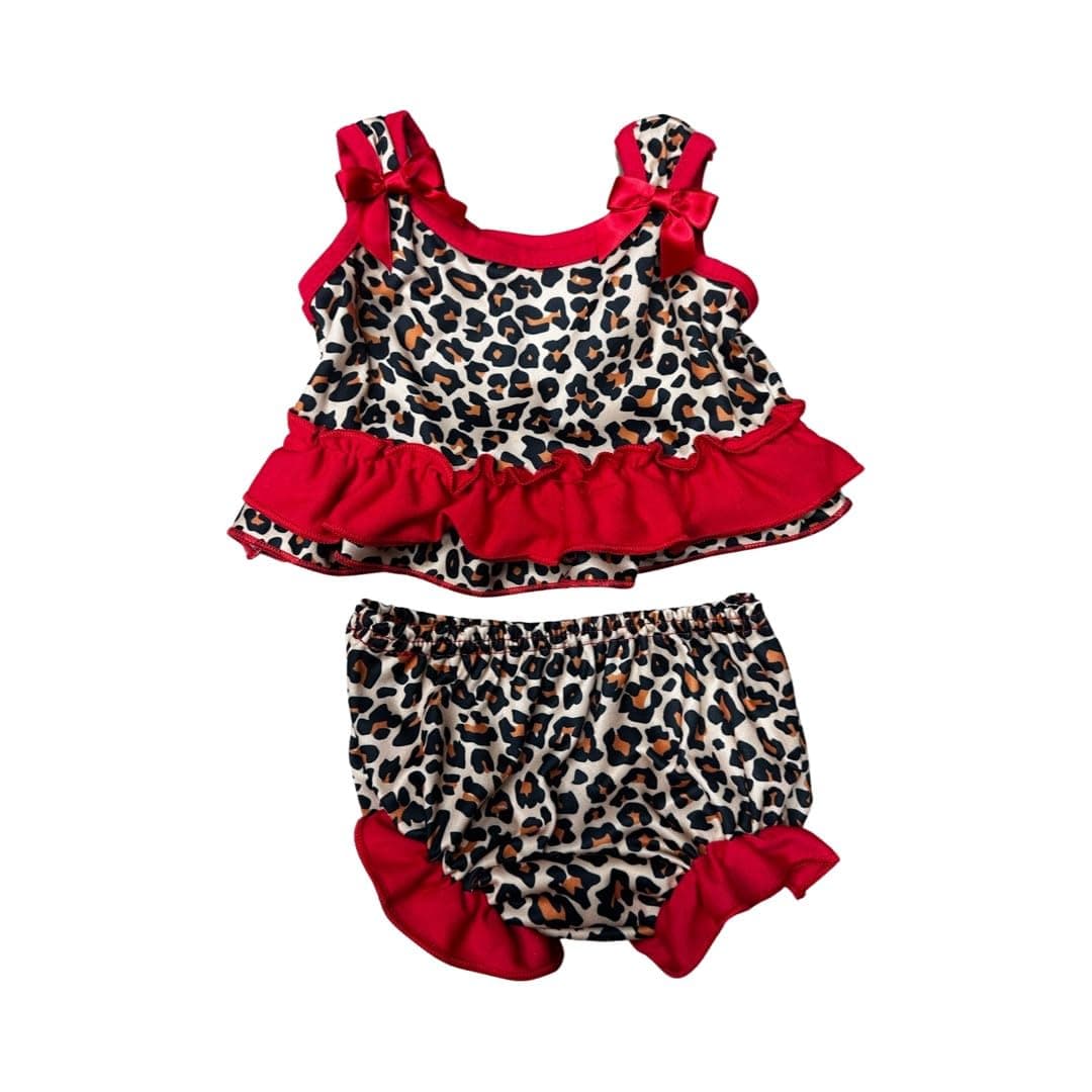 Laura DareLeopard Print Diaper Cover Set