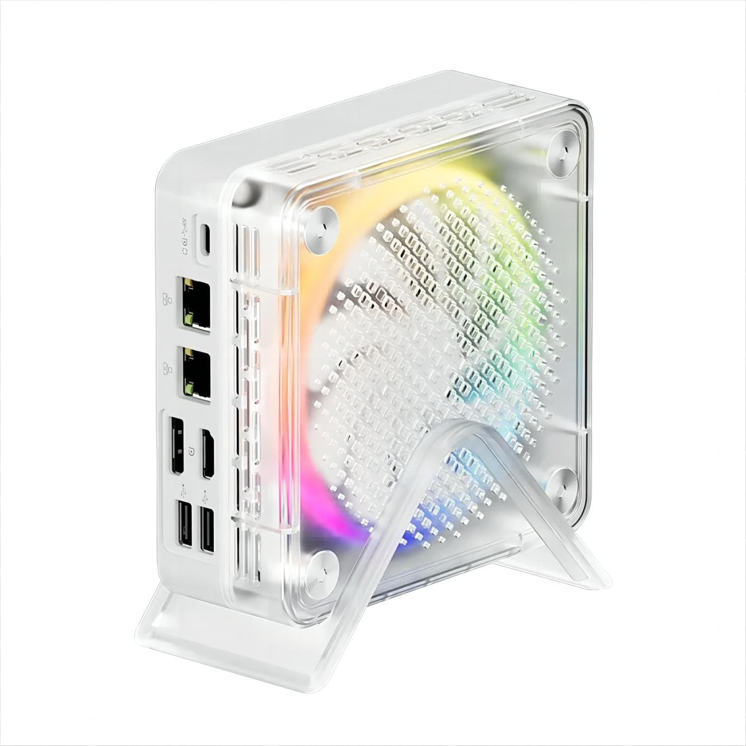 Mini Gaming PC Computer【MN56】AMD Ryzen 7 8745HS(8C/16T, up to 4.9GHz), 32GB(2x16GB) DDR5 1TB PCIe 4.0 SSD, Small Mini Desktop Computer, 4K Triple Display, BT5.2/WiFi 6/USB4/Dual LAN 2.5G RJ45