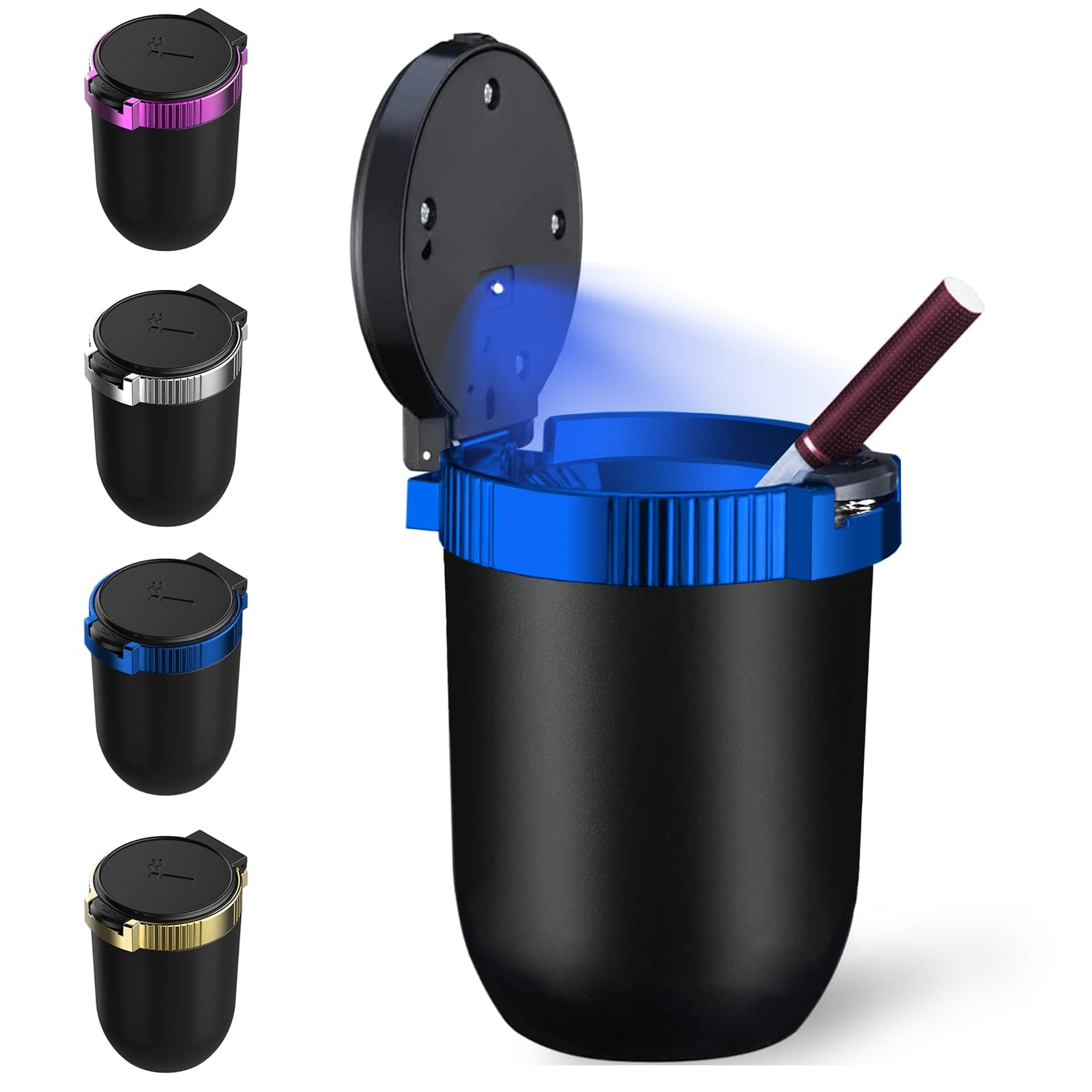 Windshoon Car Ashtray with lid Black