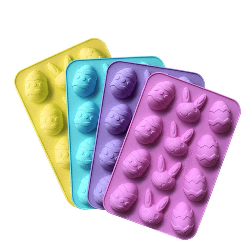 Mondeer Easter Egg Mould Silicone Chocolate Candy Mold DIY Tool 1 Piece