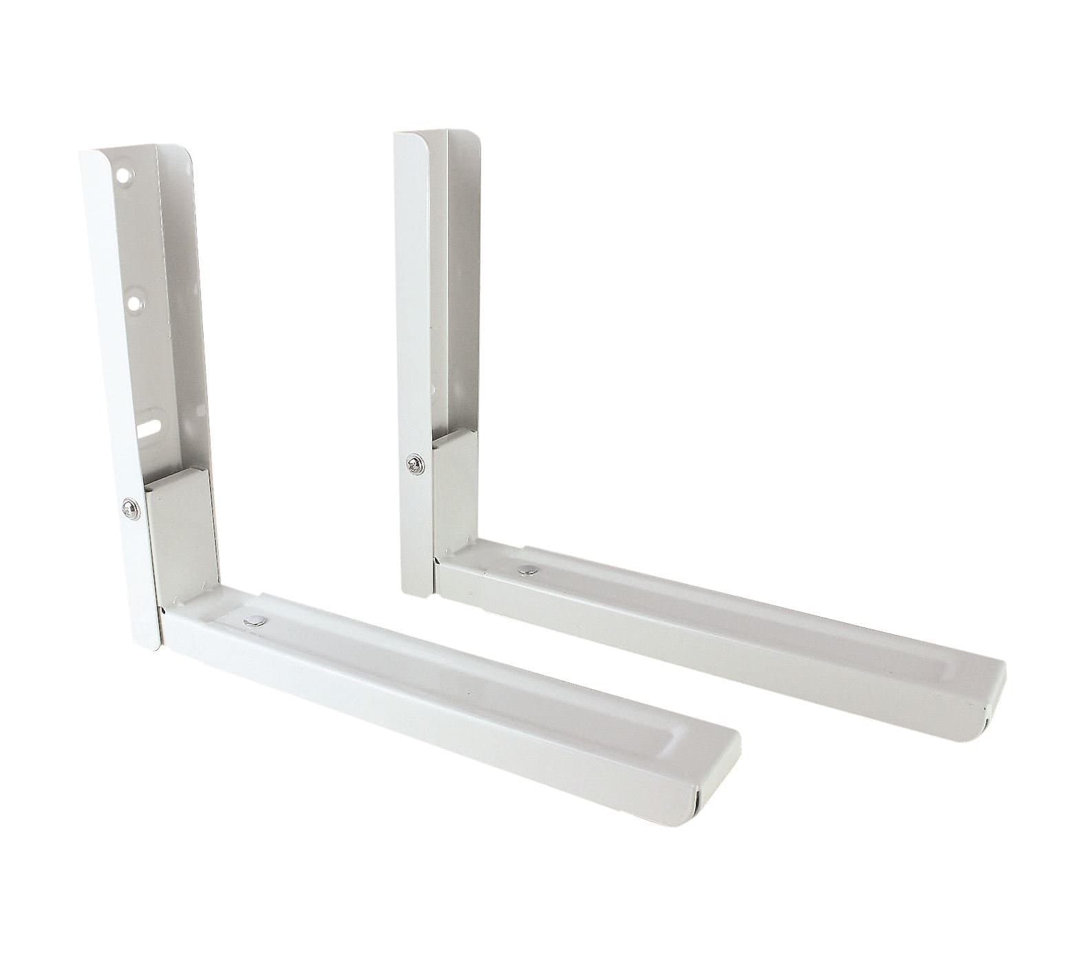White Microwave Brackets With Extendable Arms