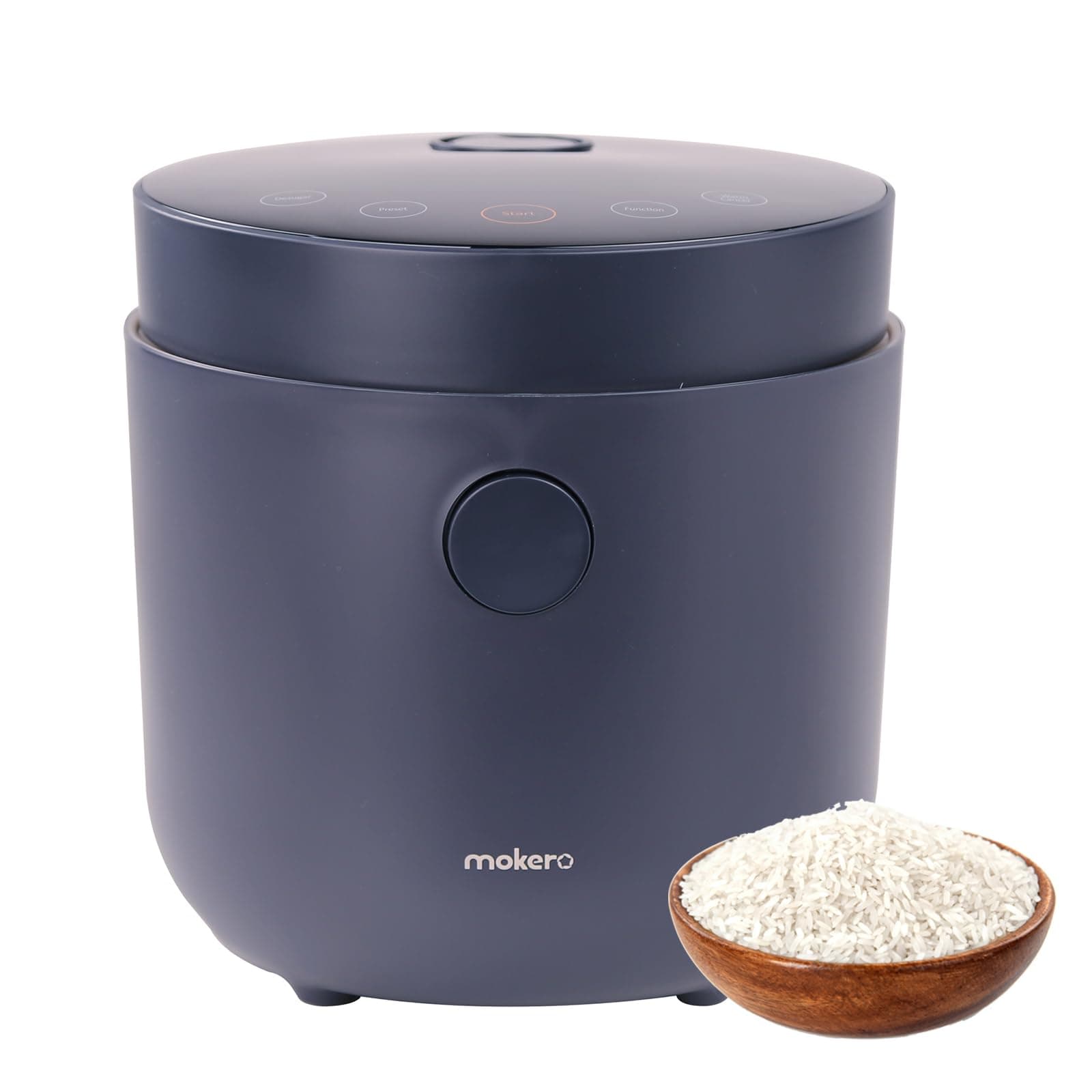Hakka Low Sugar Rice Cooker, 7 Functions, 4 Cups, Uncooked Rice with Stainless Steel Steamer, Mini Desuger, Smart Cooker, Indoor Nonstick Rice Cooker