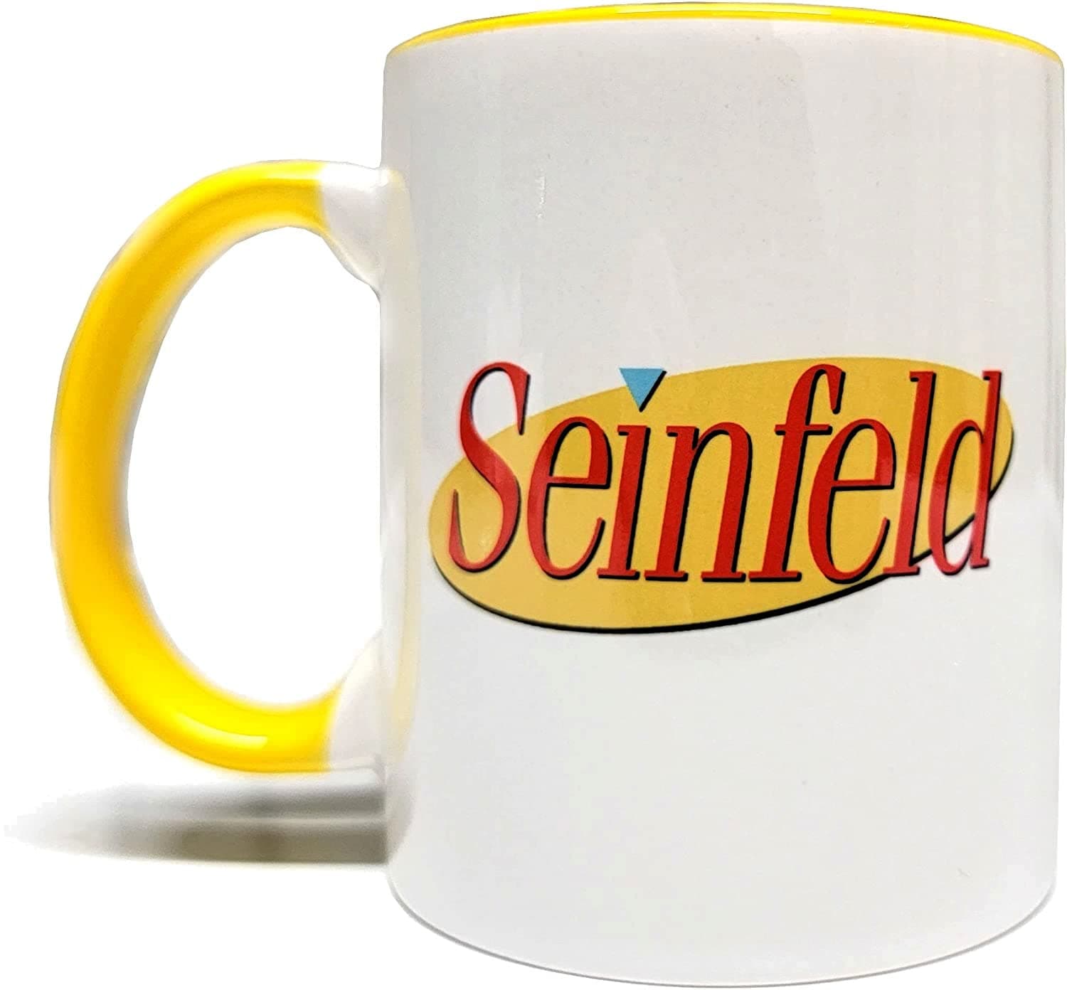 Seinfeld - 11oz Yellow/White Ceramic Mug - Artwork on Both Sides - Funny - Quality Ceramic and Print - Giftable Foam Box Protection